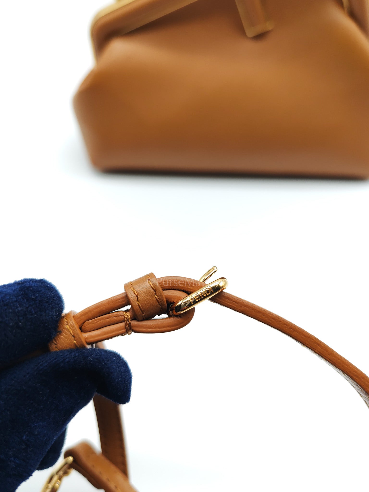Fendi First Napa Leather Bag in Camel | Purse Maison Luxury Bags Shop