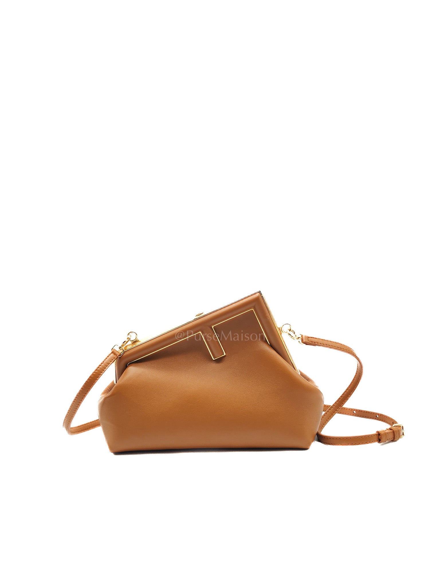 Fendi First Napa Leather Bag in Camel | Purse Maison Luxury Bags Shop