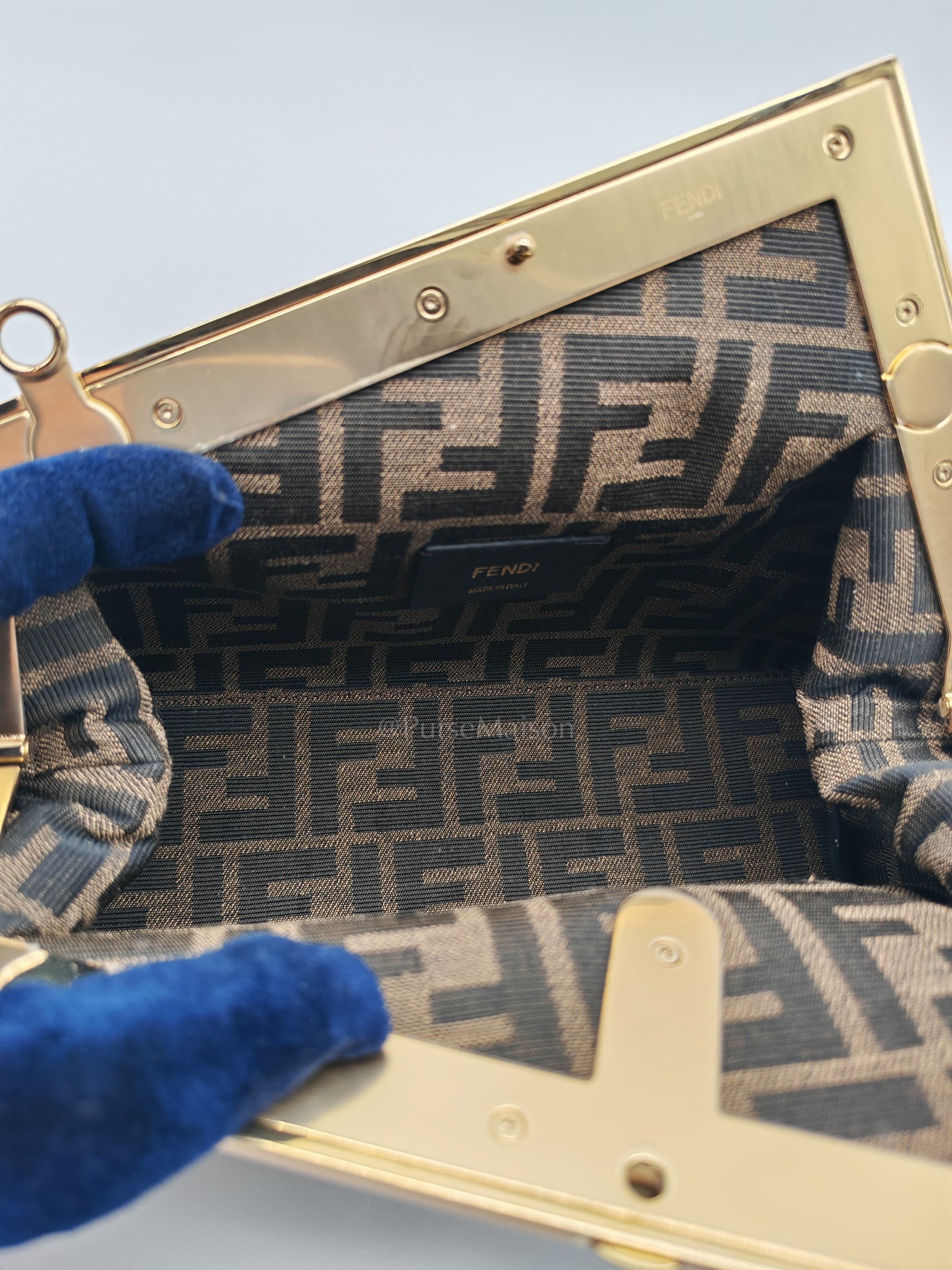 Fendi First Napa Leather Bag in Camel | Purse Maison Luxury Bags Shop