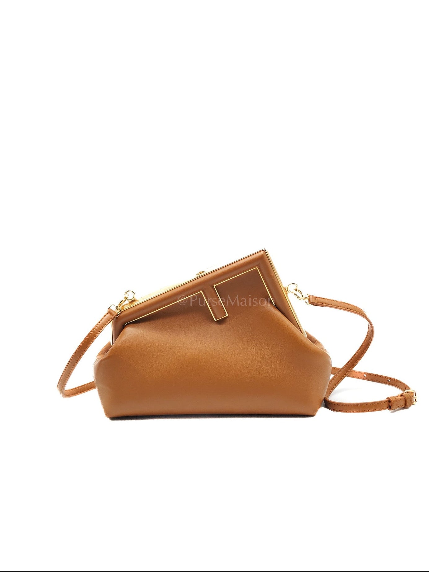 Fendi First Napa Leather Bag in Camel | Purse Maison Luxury Bags Shop