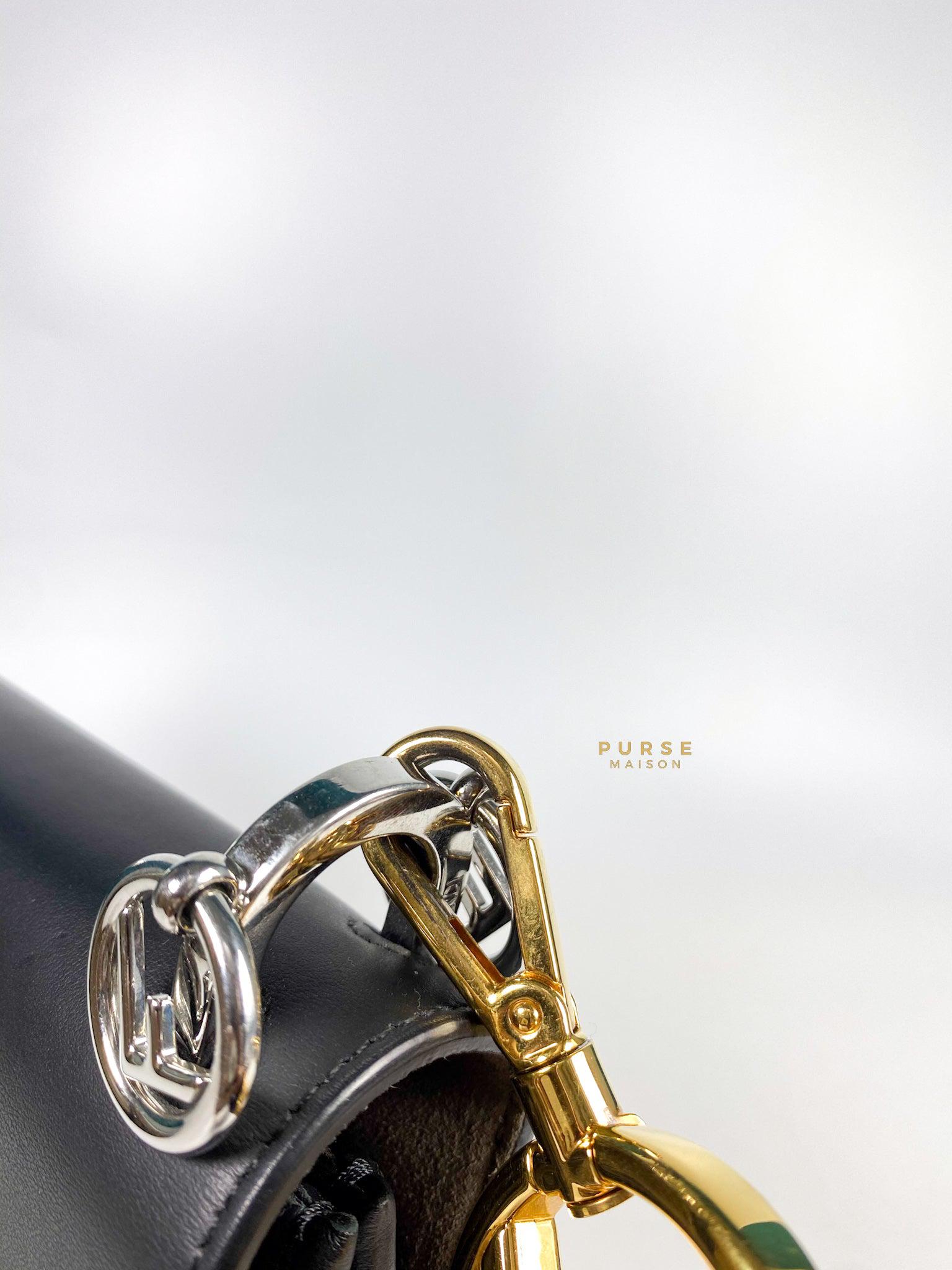 Fendi Kan 1 F Black Smooth Calfskin Leather