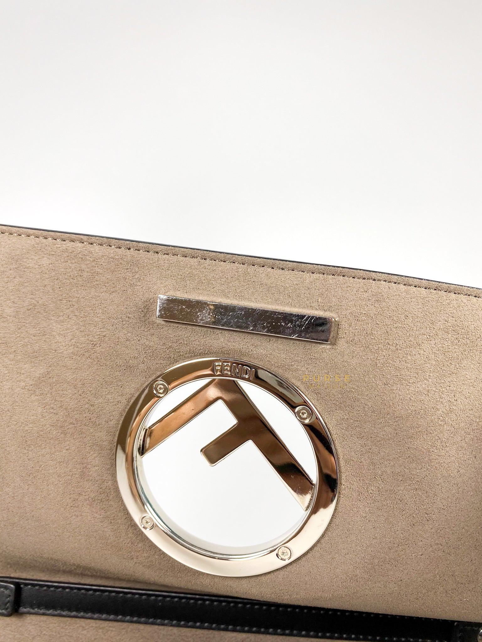 Fendi Kan 1 F Black Smooth Calfskin Leather