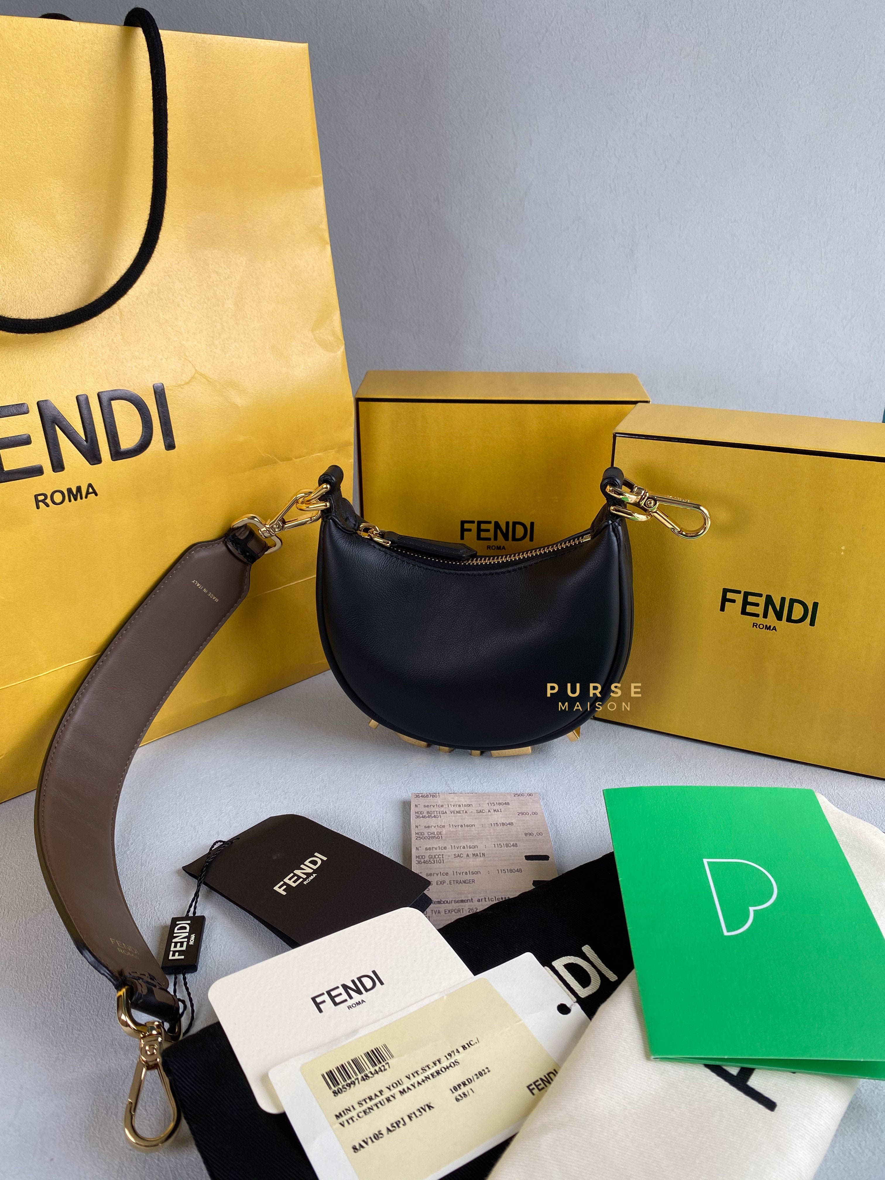 Fendi Nano Fendigraphy Shoulder Bag with strap | Purse Maison Luxury Bags Shop