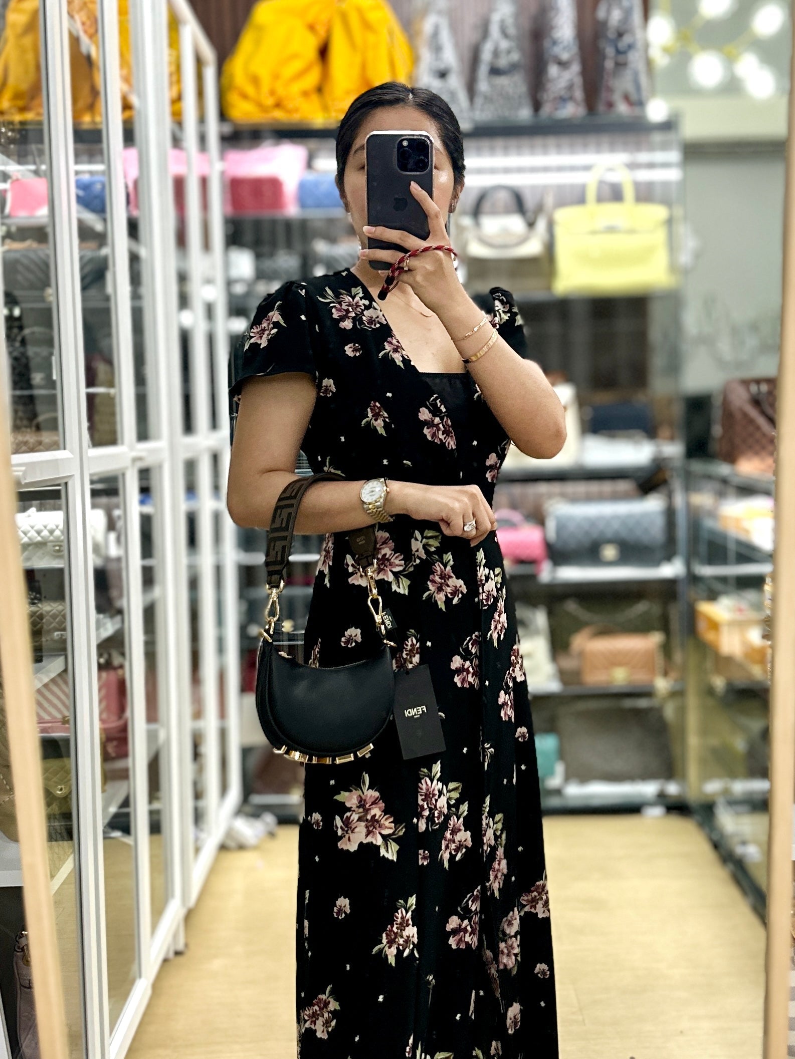 Fendi Nano Fendigraphy Shoulder Bag with strap | Purse Maison Luxury Bags Shop