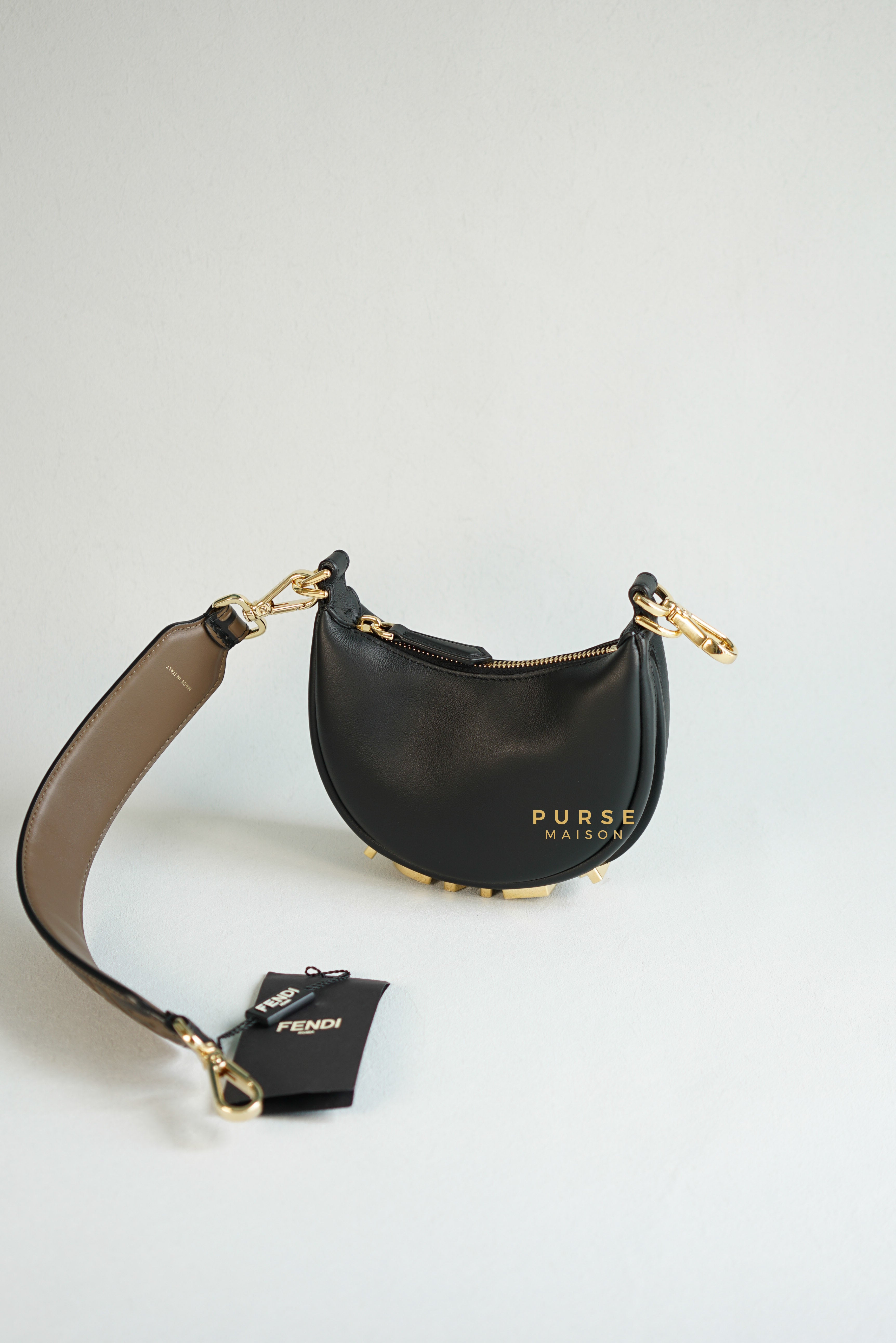 Fendi Nano Fendigraphy Shoulder Bag with strap | Purse Maison Luxury Bags Shop