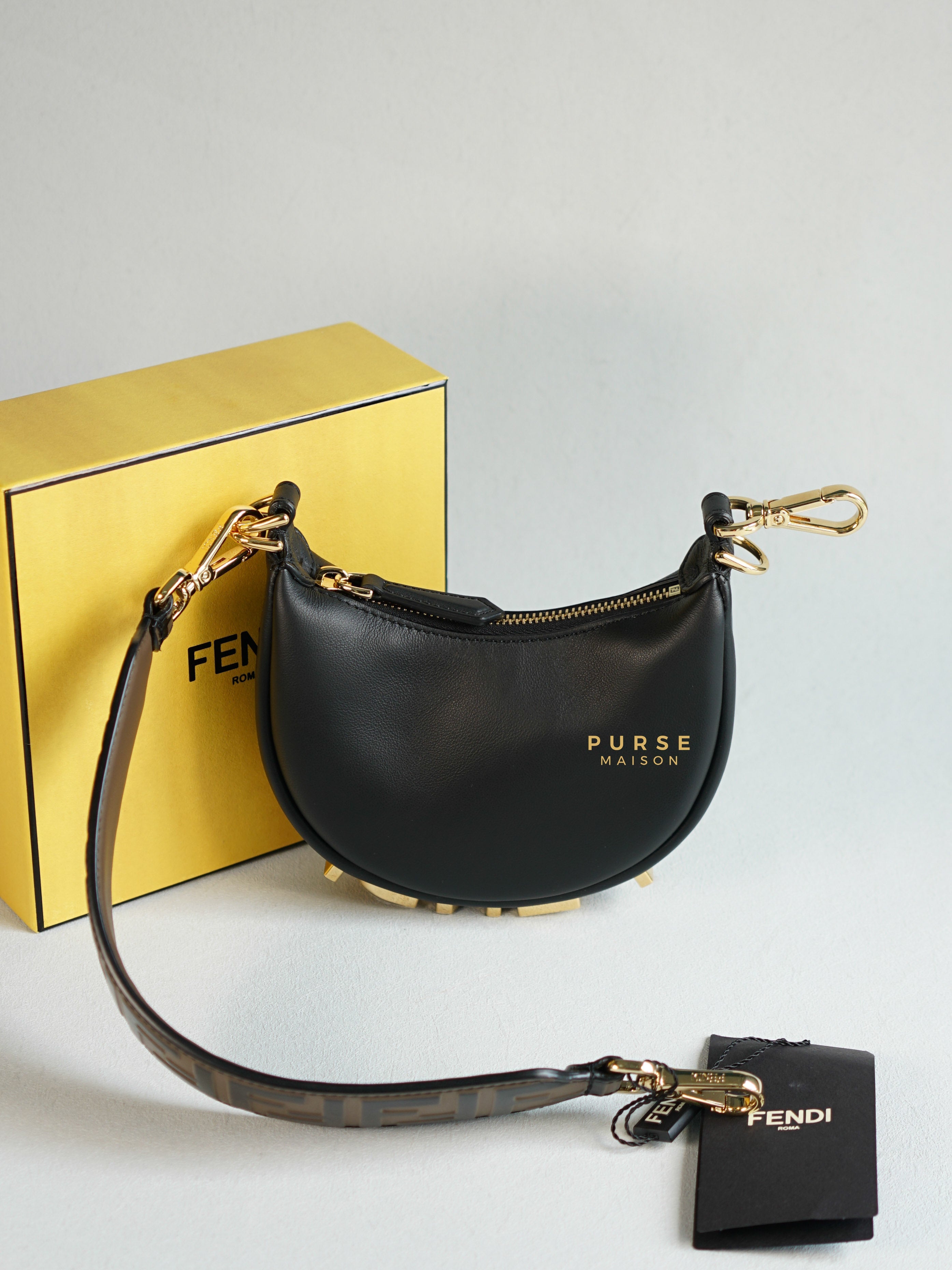 Fendi Nano Fendigraphy Shoulder Bag with strap | Purse Maison Luxury Bags Shop
