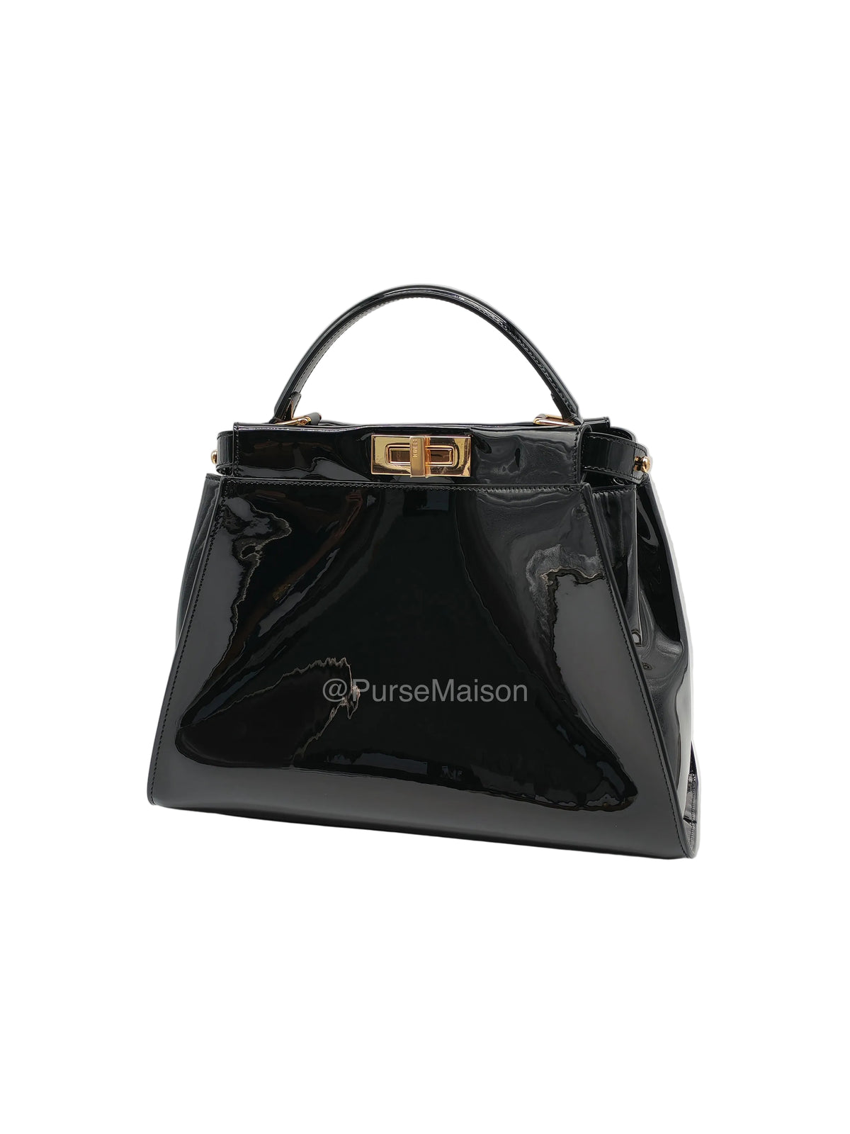 Fendi Peekaboo Defende Cover in Zucca Print Coated Canvas and Gold Hardware | Purse Maison Luxury Bags Shop