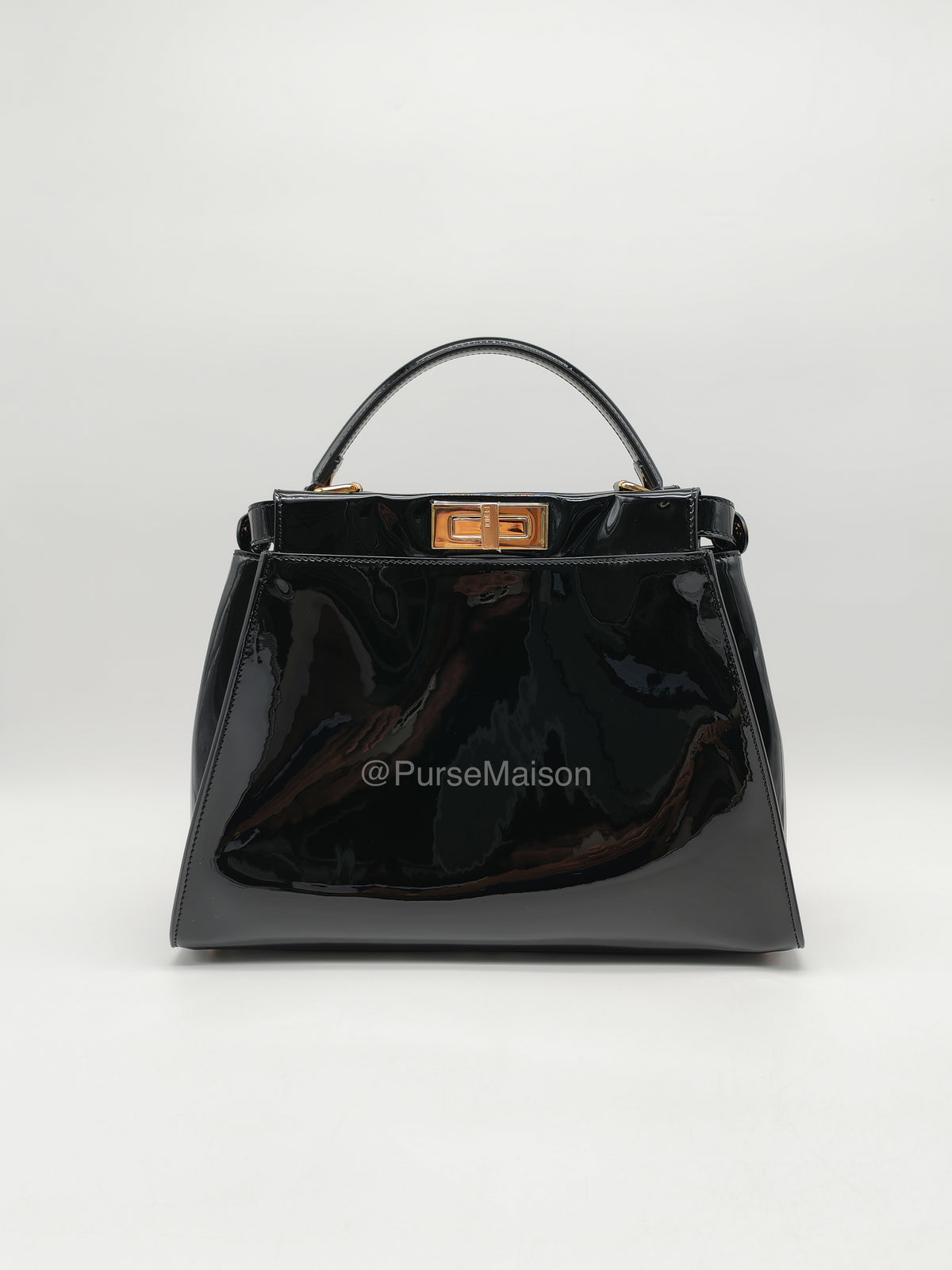 Fendi Peekaboo Defende Cover in Zucca Print Coated Canvas and Gold Hardware | Purse Maison Luxury Bags Shop