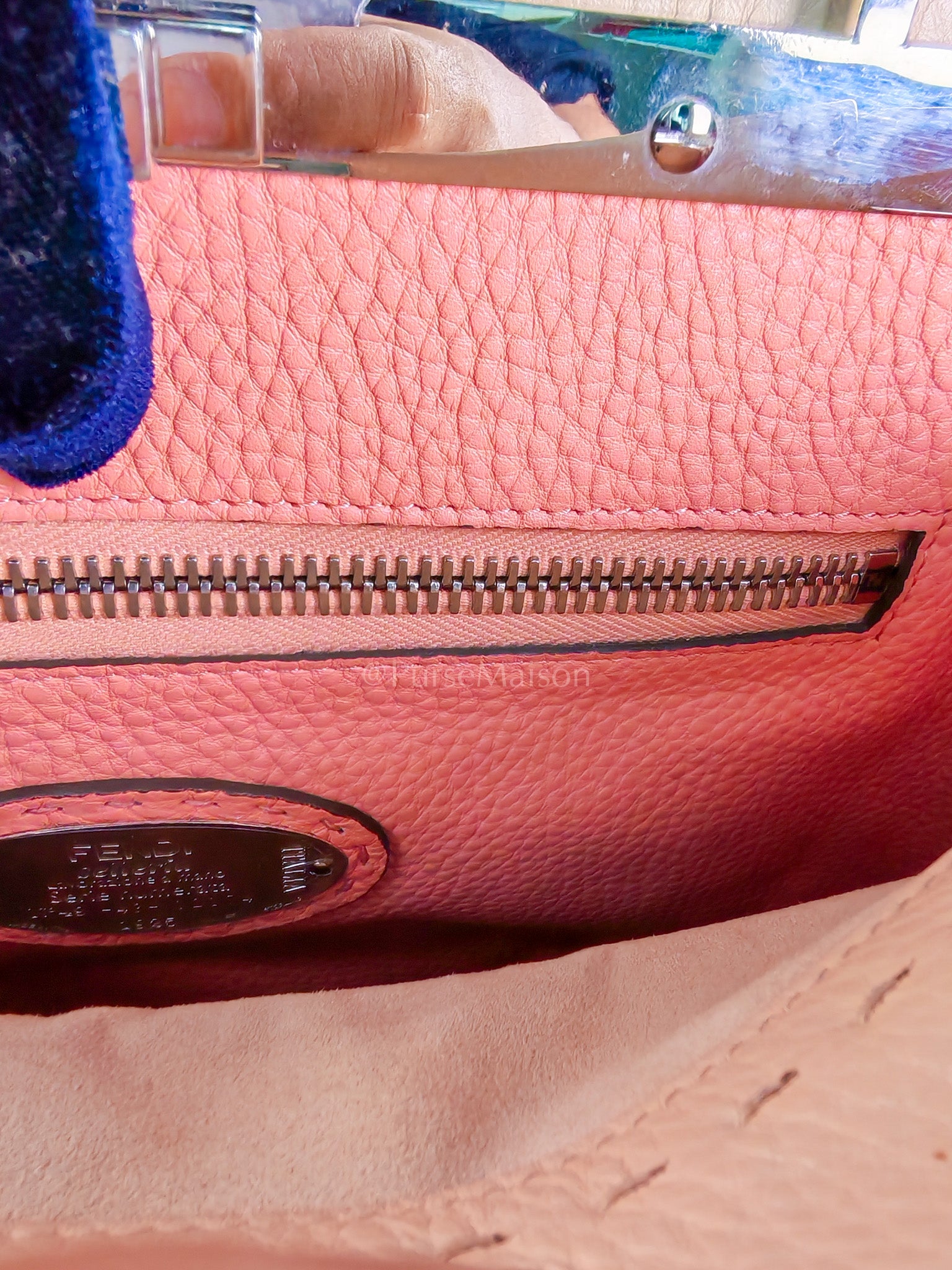 Peekaboo Medium in Cotton Candy Pink Selleria Leather Silver Harwdare | Purse Maison Luxury Bags Shop