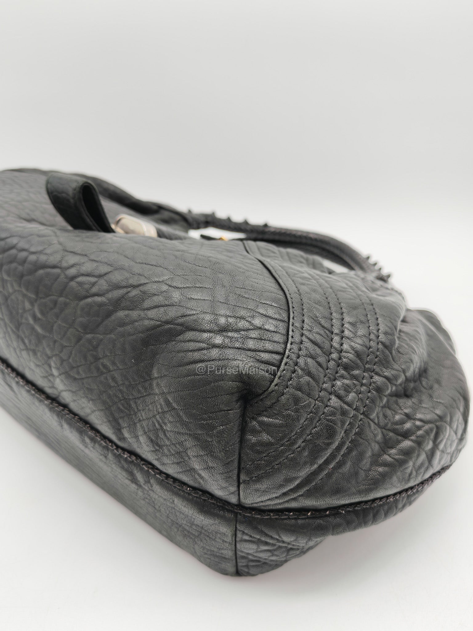 Fendi Spy Bag in Black Nappa Nuvolata Leather | Purse Maison Luxury Bags Shop