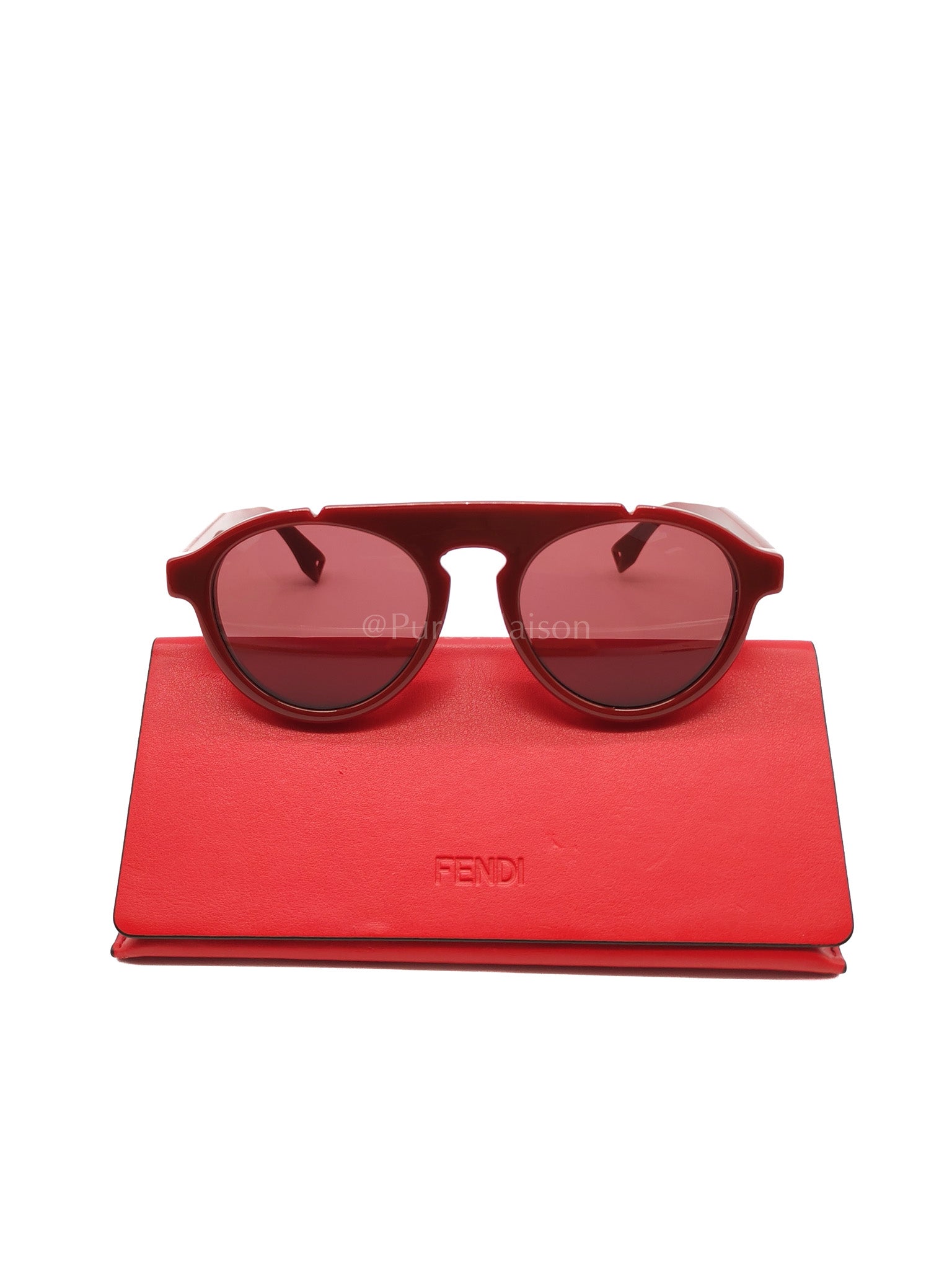 Sunglasses FF M0013/S C9AU1 52 in Neutral Plastic Red | Purse Maison Luxury Bags Shop