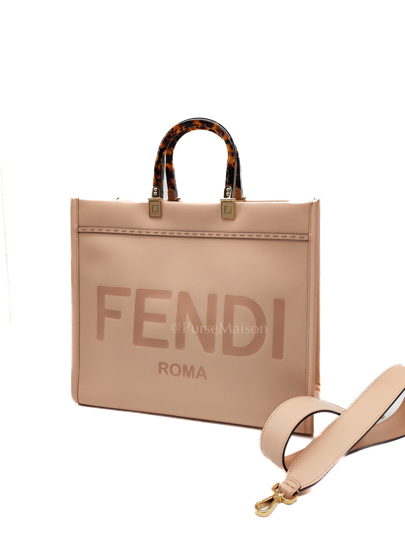 Fendi Sunshine Medium Tote Bag in Light Rose Shoulder Bag | Purse Maison Luxury Bags Shop