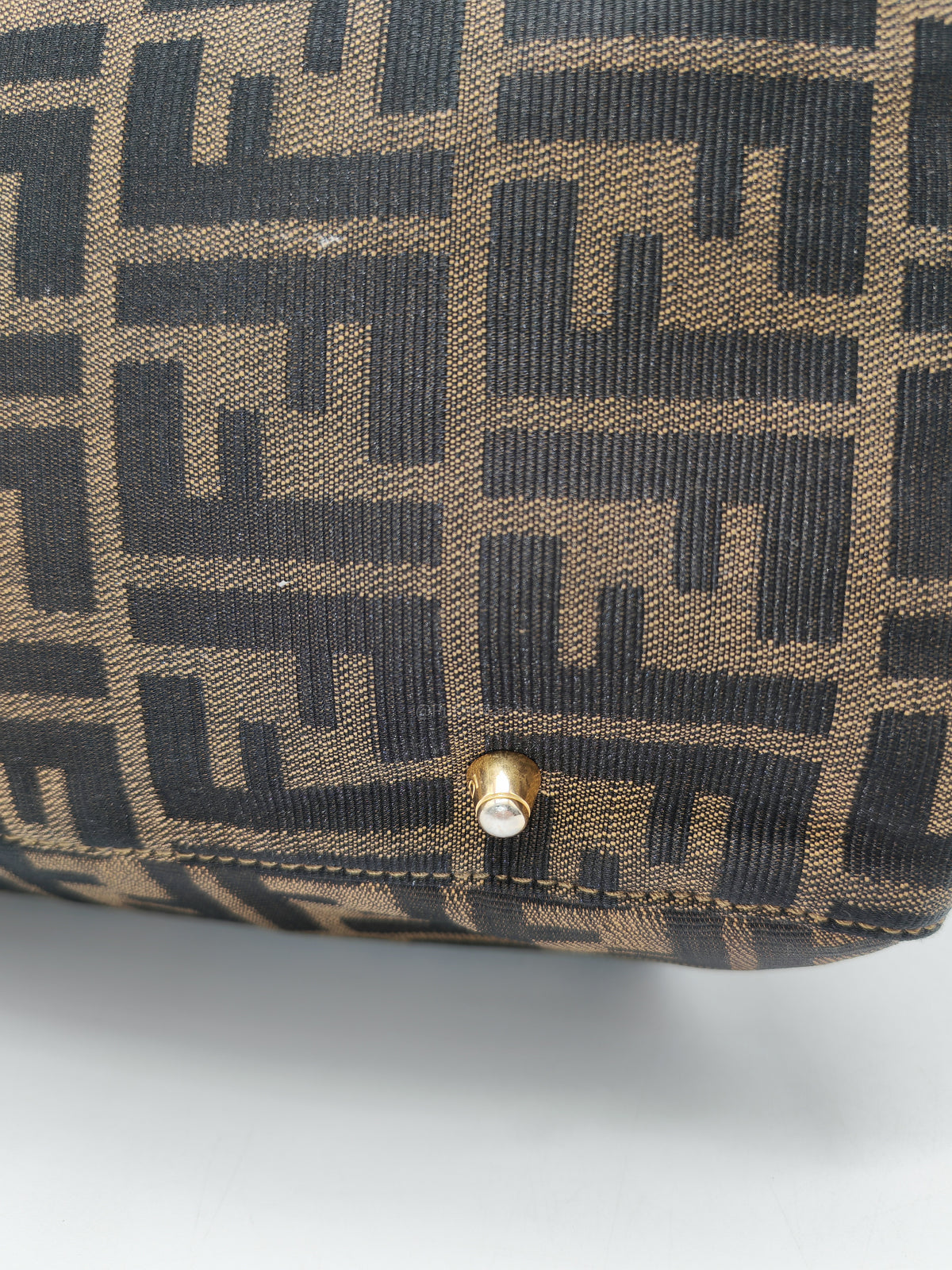 Fendi Twins Tote Bag Large in Zucca FF Monogram Canvas and Gold Hardware | Purse Maison Luxury Bags Shop
