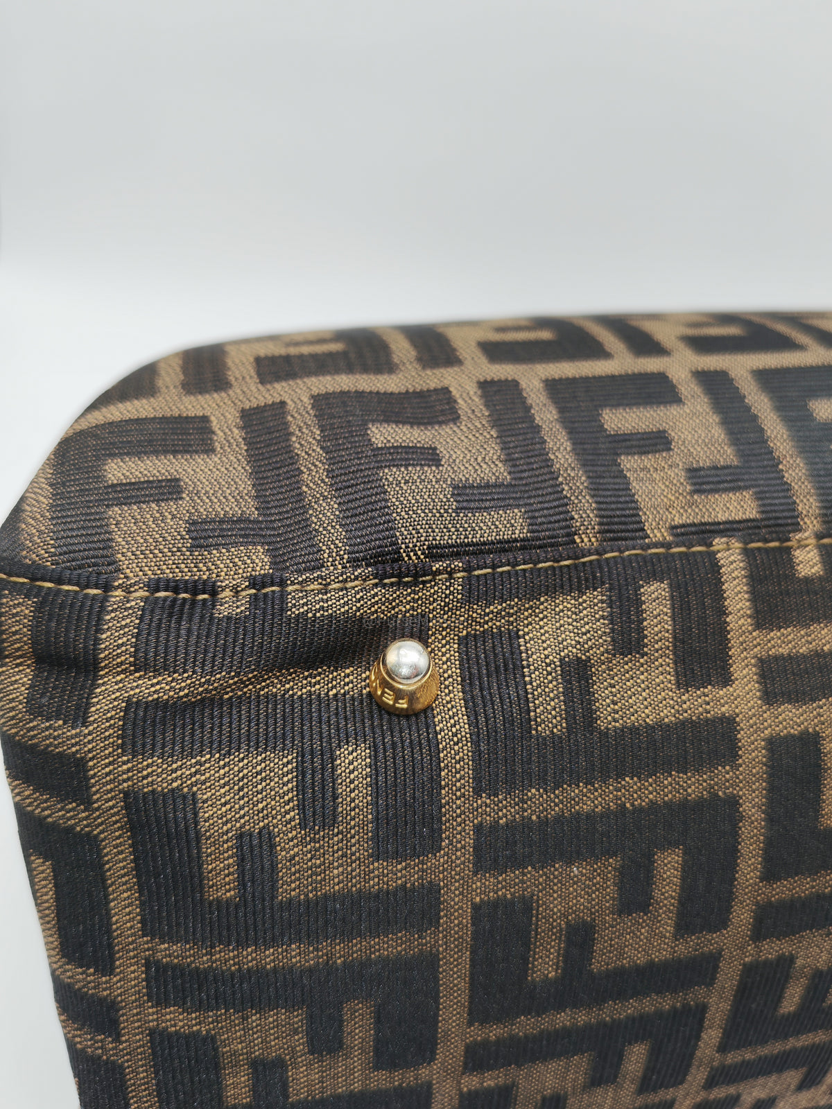Fendi Twins Tote Bag Large in Zucca FF Monogram Canvas and Gold Hardware | Purse Maison Luxury Bags Shop