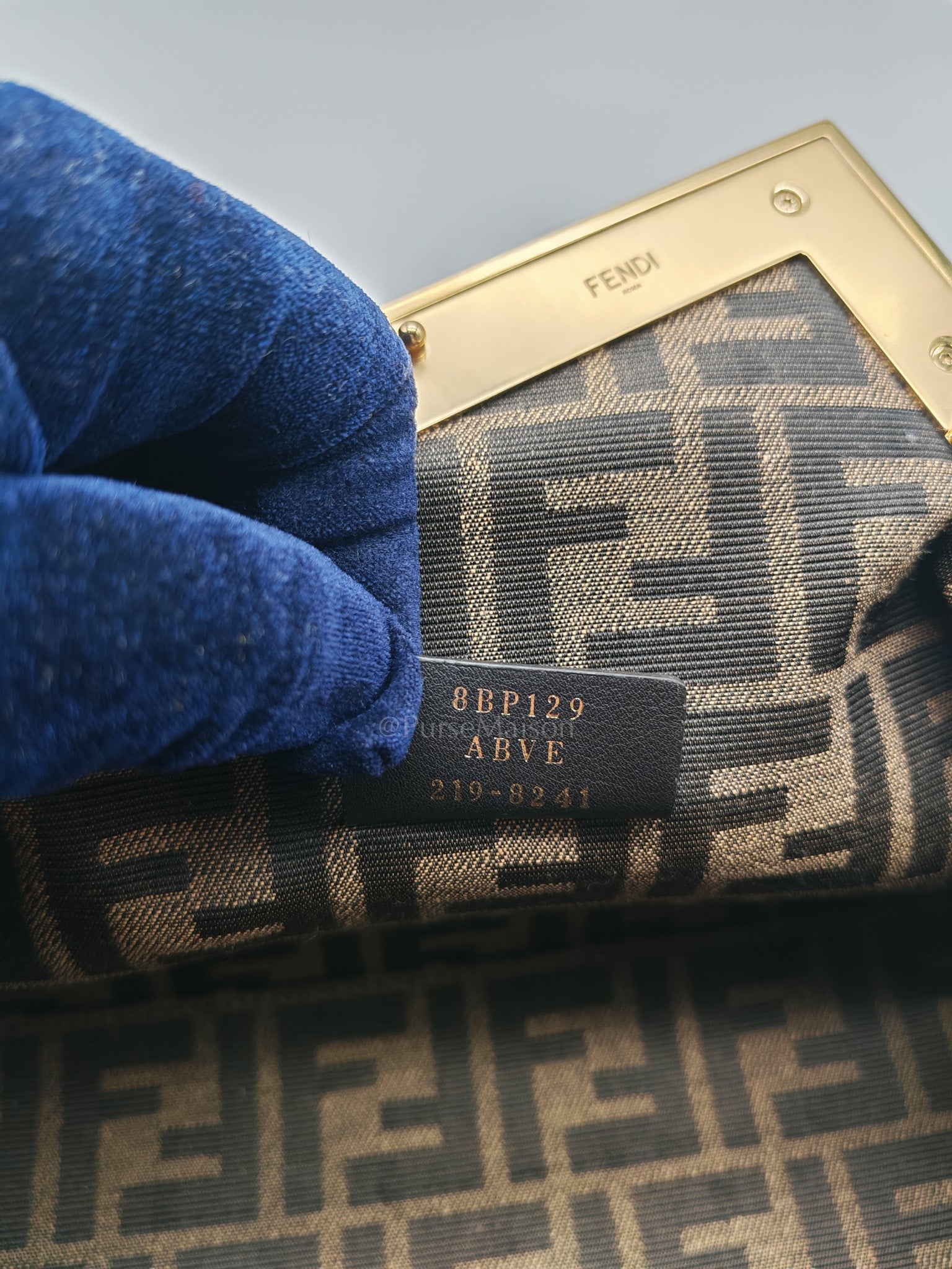 Fendi First Napa Leather Bag in Camel