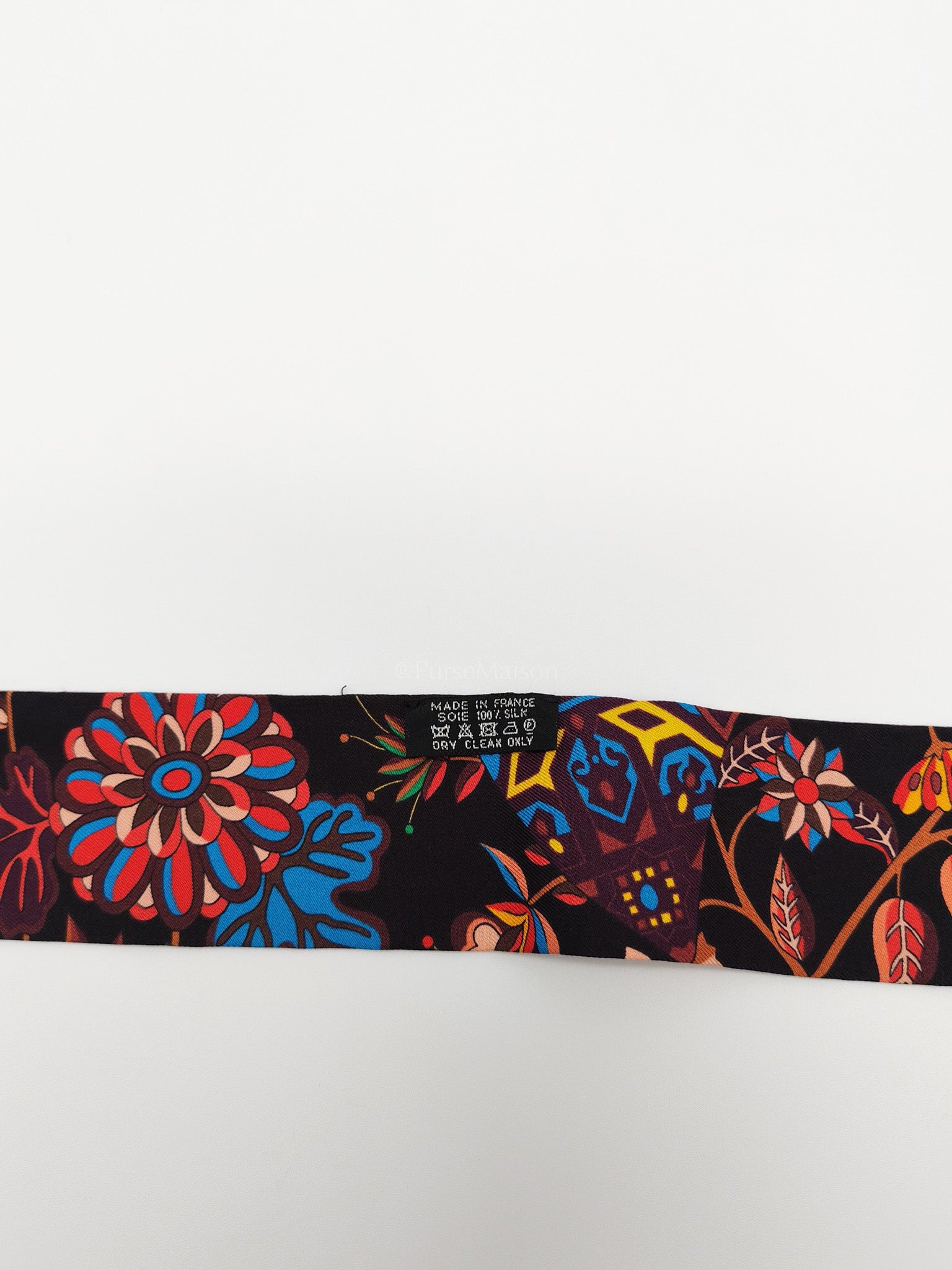 Festival Des Amazones SU/Caramel/Blanc/Noir Silk Twilly (Pair) | Purse Maison Luxury Bags Shop