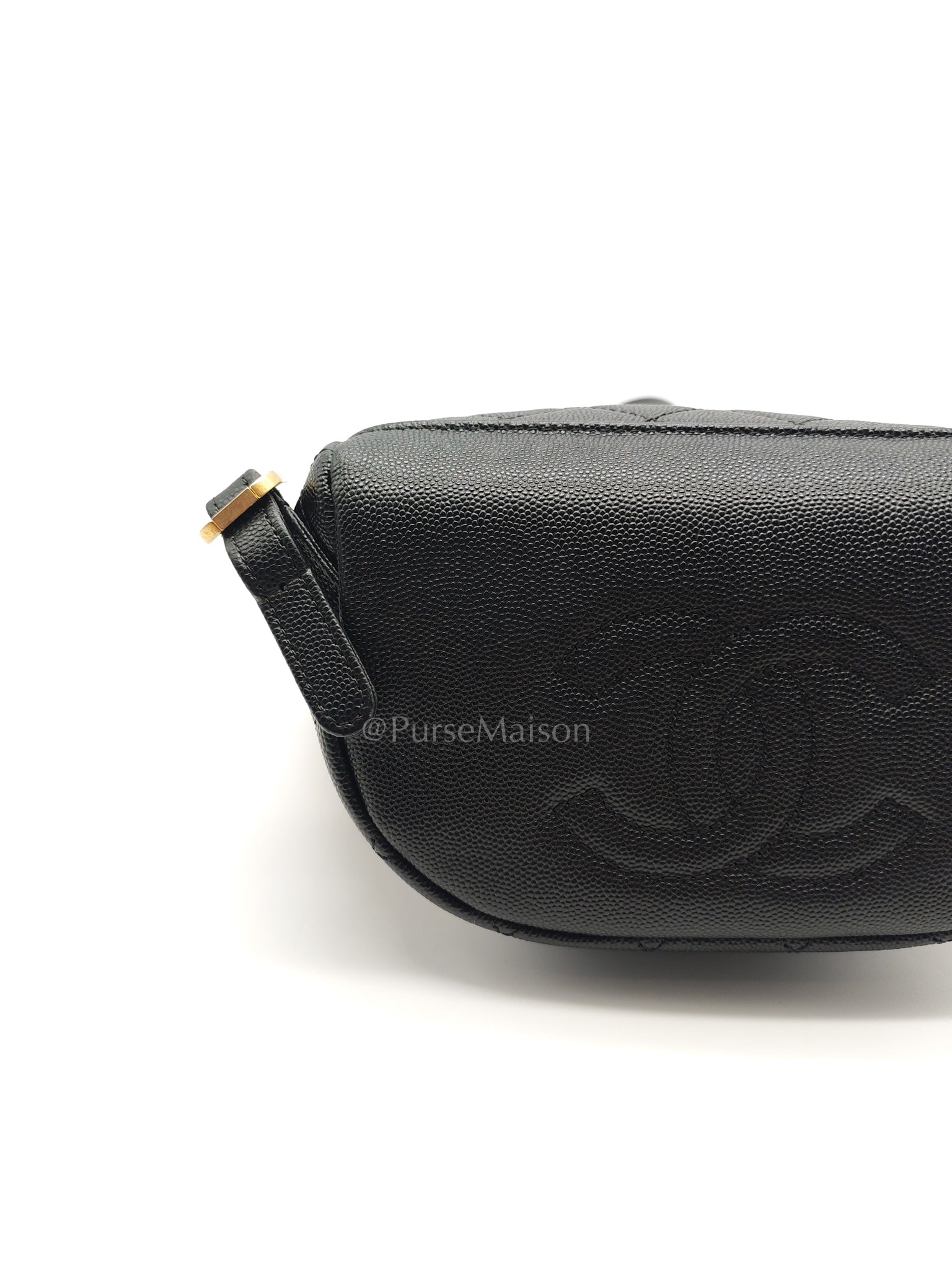 Filigree Backpack in Black Caviar Leather and Aged Gold Hardware Series 28 | Purse Maison Luxury Bags Shop