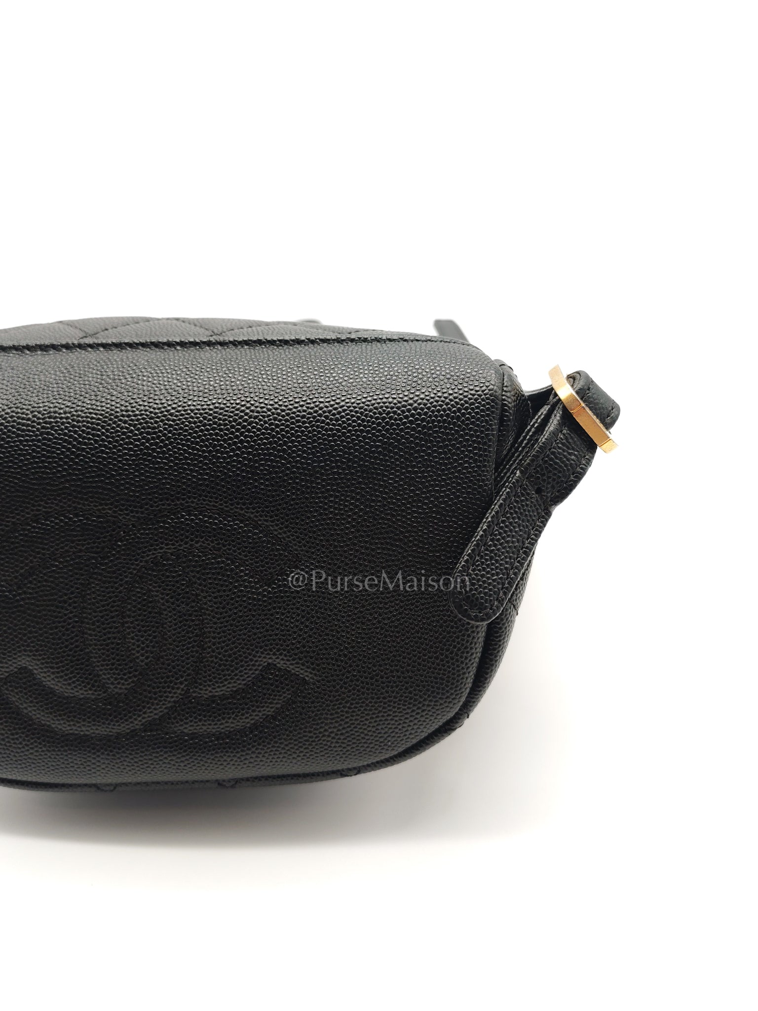 Filigree Backpack in Black Caviar Leather and Aged Gold Hardware Series 28 | Purse Maison Luxury Bags Shop