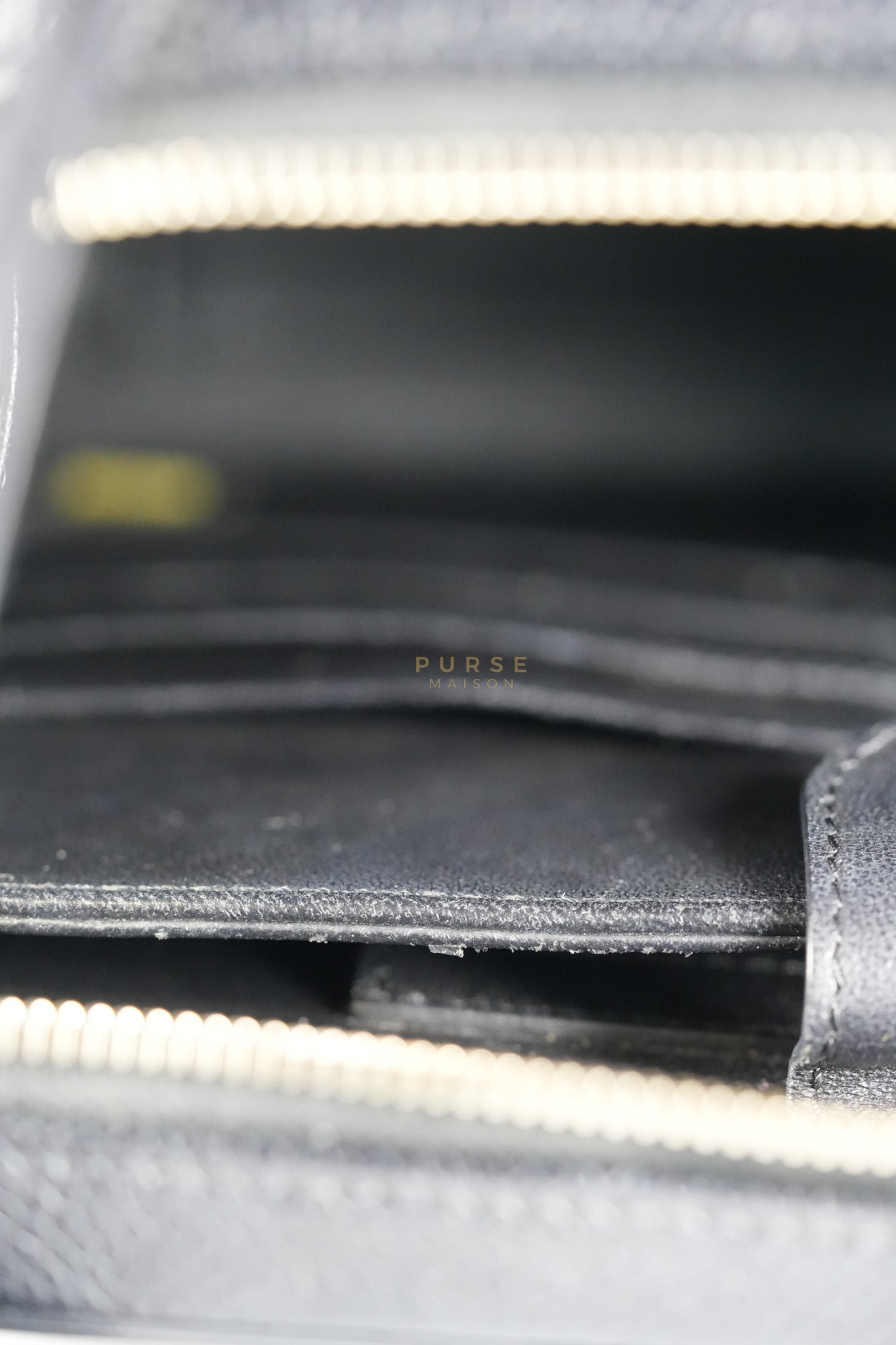 Filigree Large Vanity Case in Black Quilted Caviar Leather and Aged Gold Hardware Series 27 | Purse Maison Luxury Bags Shop