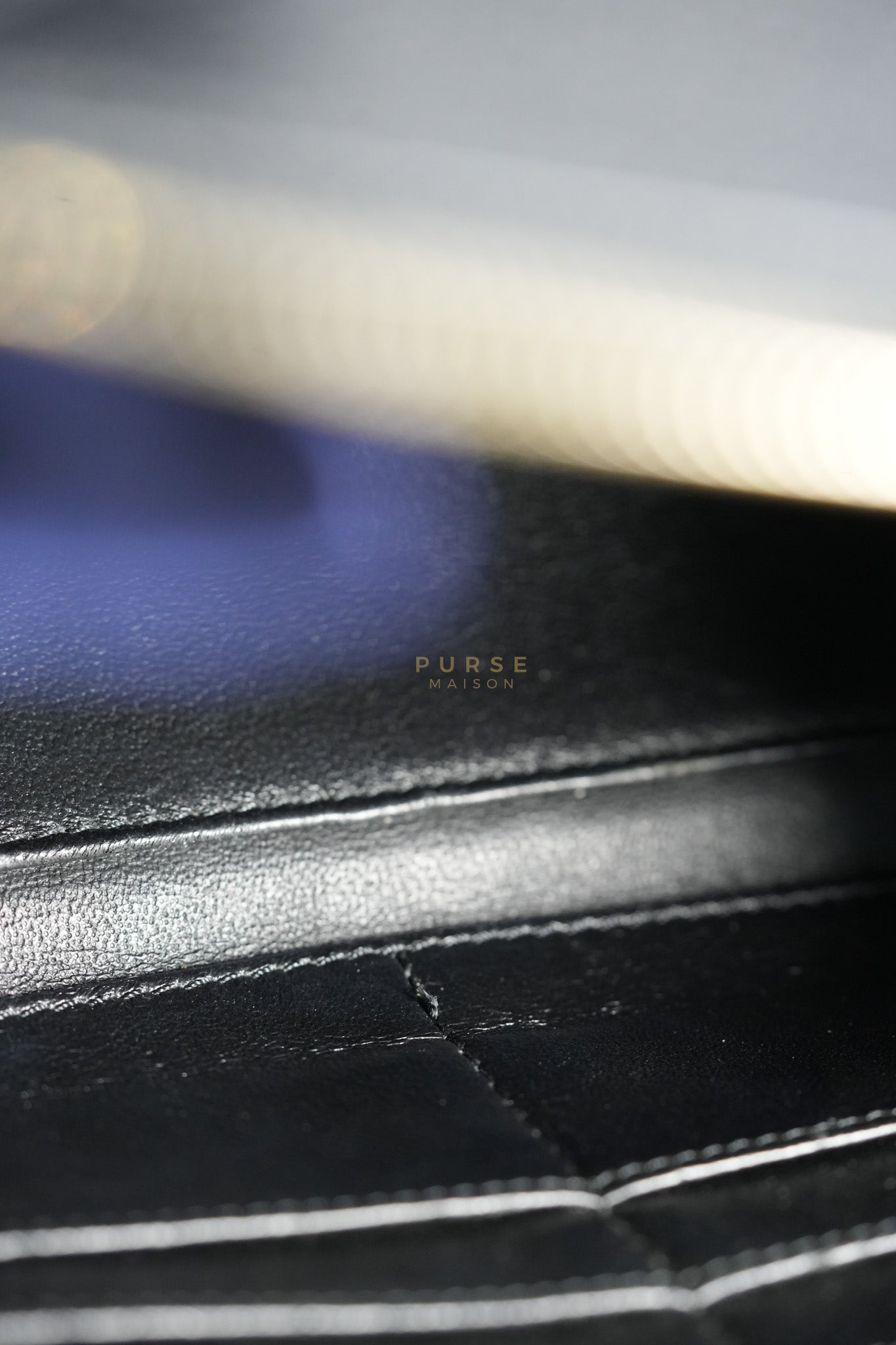 Filigree Large Vanity Case in Black Quilted Caviar Leather and Aged Gold Hardware Series 27 | Purse Maison Luxury Bags Shop