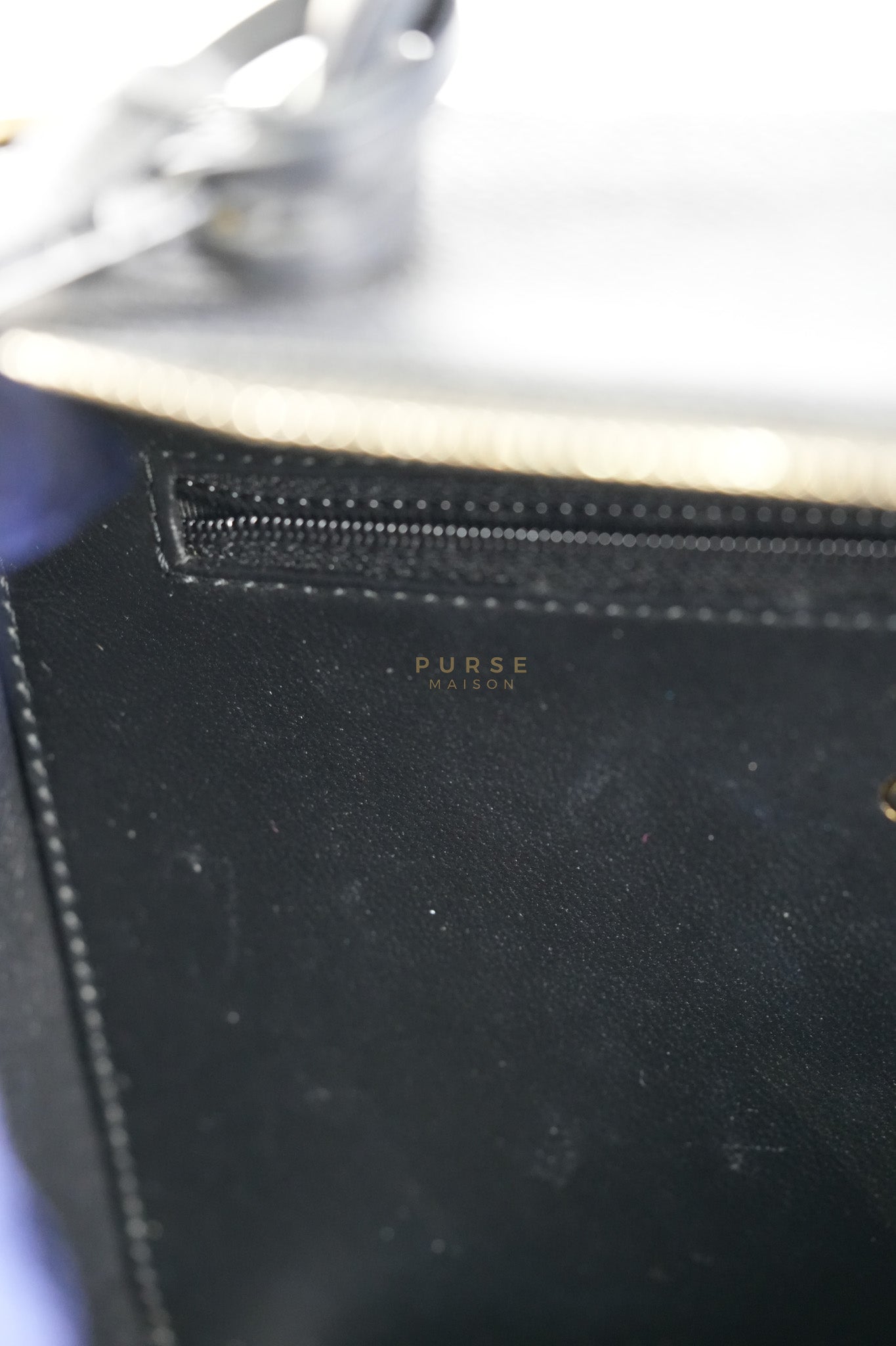 Filigree Large Vanity Case in Black Quilted Caviar Leather and Aged Gold Hardware Series 27 | Purse Maison Luxury Bags Shop