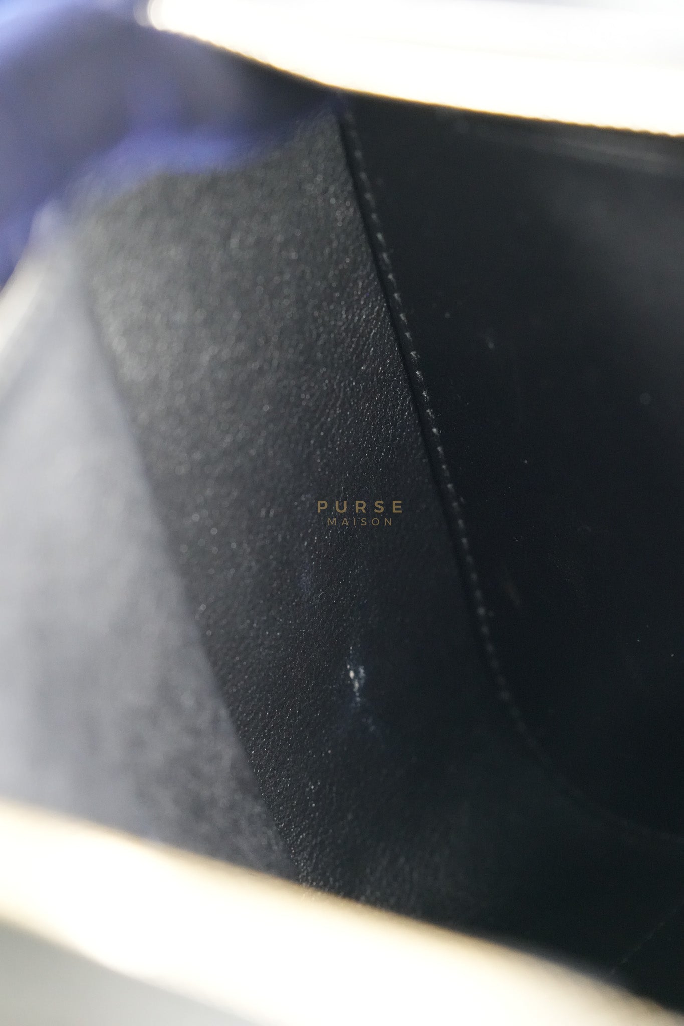 Filigree Large Vanity Case in Black Quilted Caviar Leather and Aged Gold Hardware Series 27 | Purse Maison Luxury Bags Shop