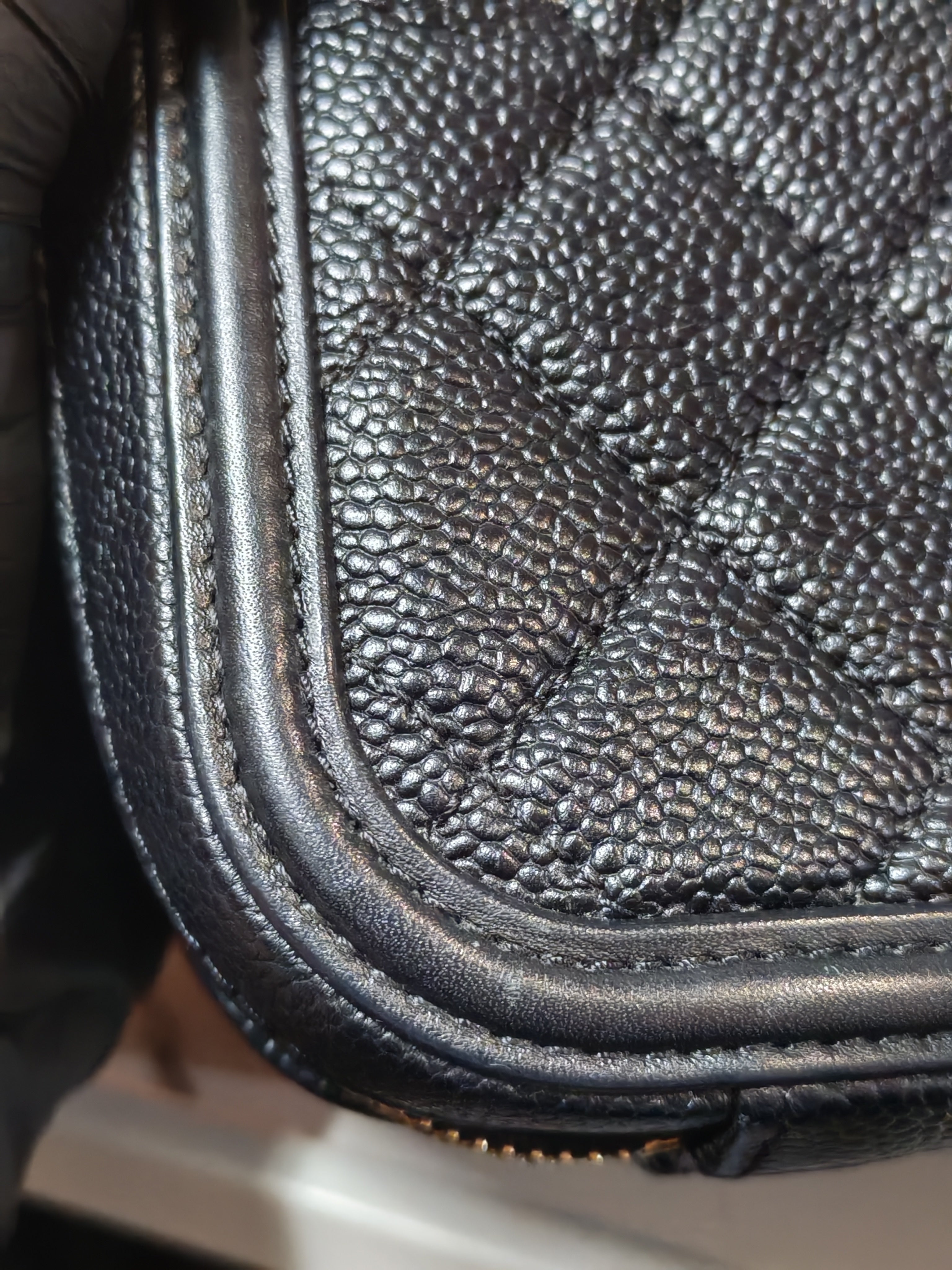 Filigree Large Vanity Case in Black Quilted Caviar Leather and Aged Gold Hardware Series 27 | Purse Maison Luxury Bags Shop