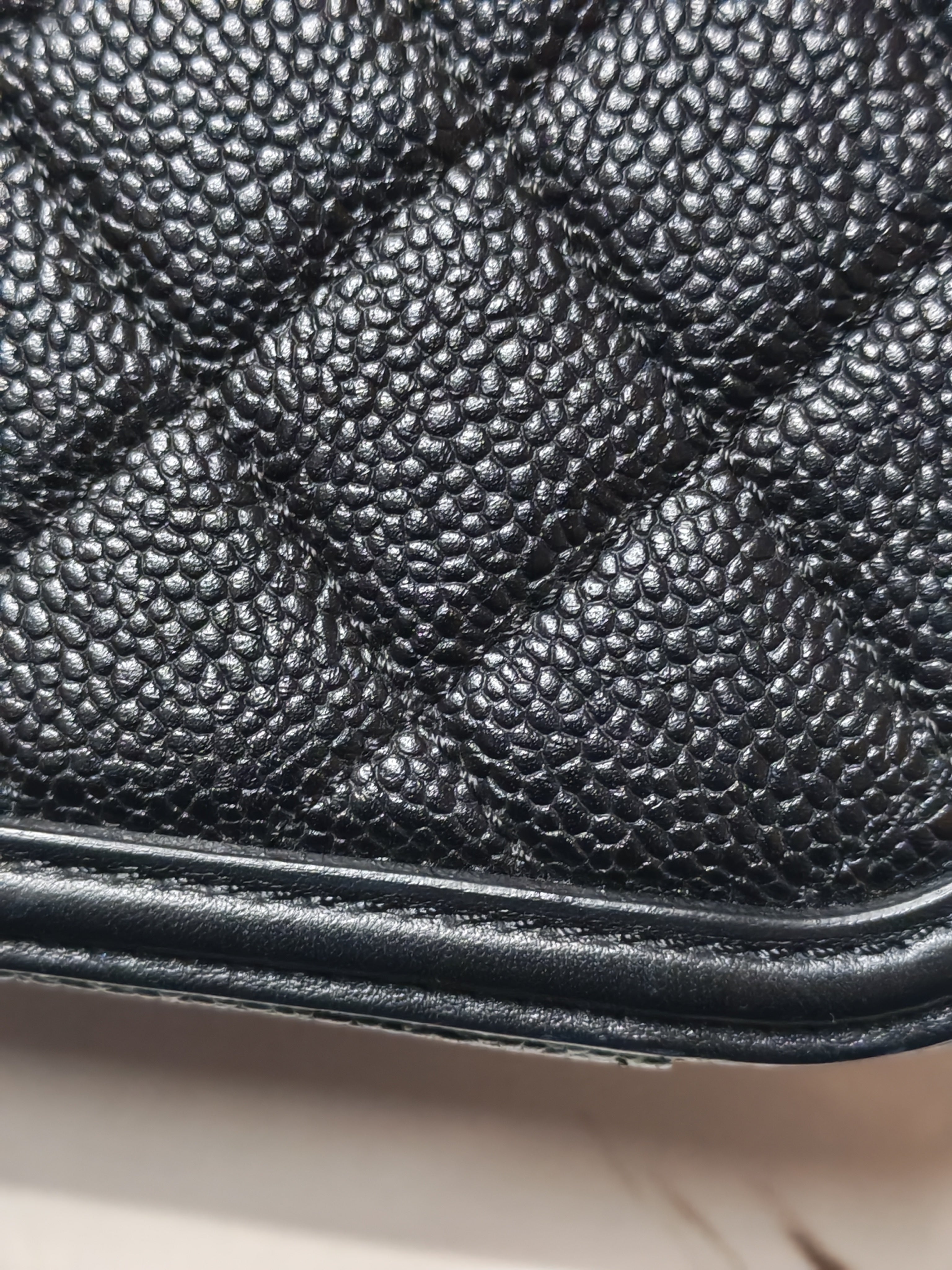 Filigree Large Vanity Case in Black Quilted Caviar Leather and Aged Gold Hardware Series 27 | Purse Maison Luxury Bags Shop