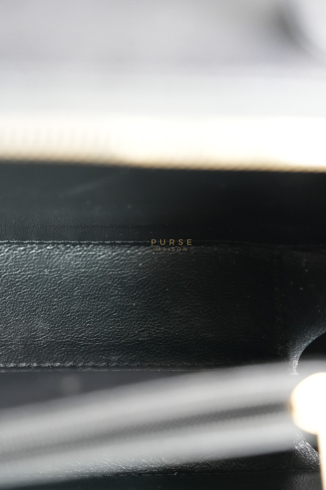 Filigree Medium Vanity Case in Black Caviar Leather and Aged Gold Hardware Series 26 | Purse Maison Luxury Bags Shop