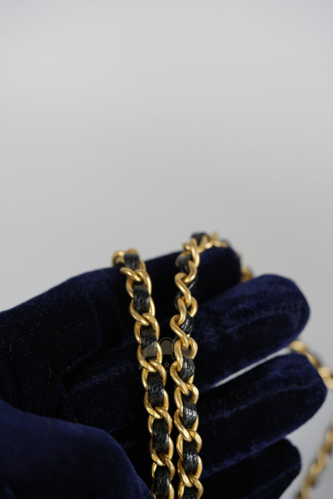 Filigree Vanity Small in Black Quilted Caviar and Aged Gold Hardware (Series 28) | Purse Maison Luxury Bags Shop