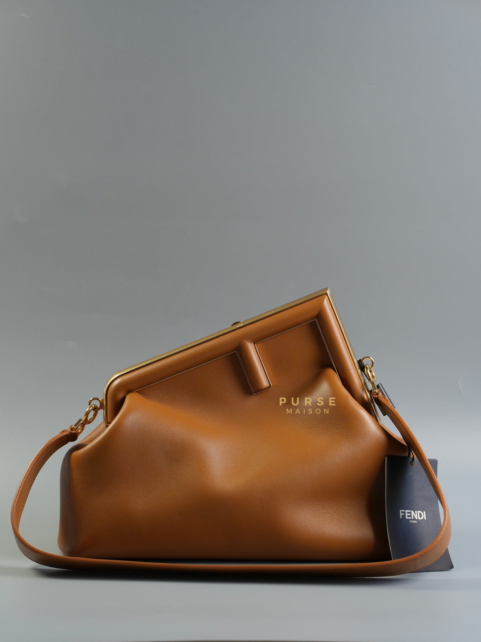 First Medium in Caramel Nappa Bag | Purse Maison Luxury Bags Shop