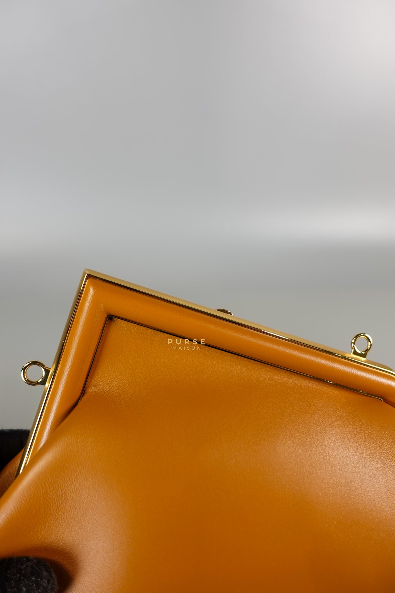 First Napa Leather Bag Camel Small | Purse Maison Luxury Bags Shop