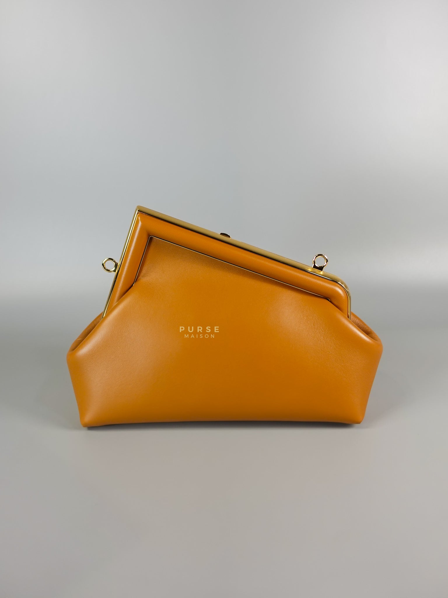 First Napa Leather Bag Camel Small | Purse Maison Luxury Bags Shop