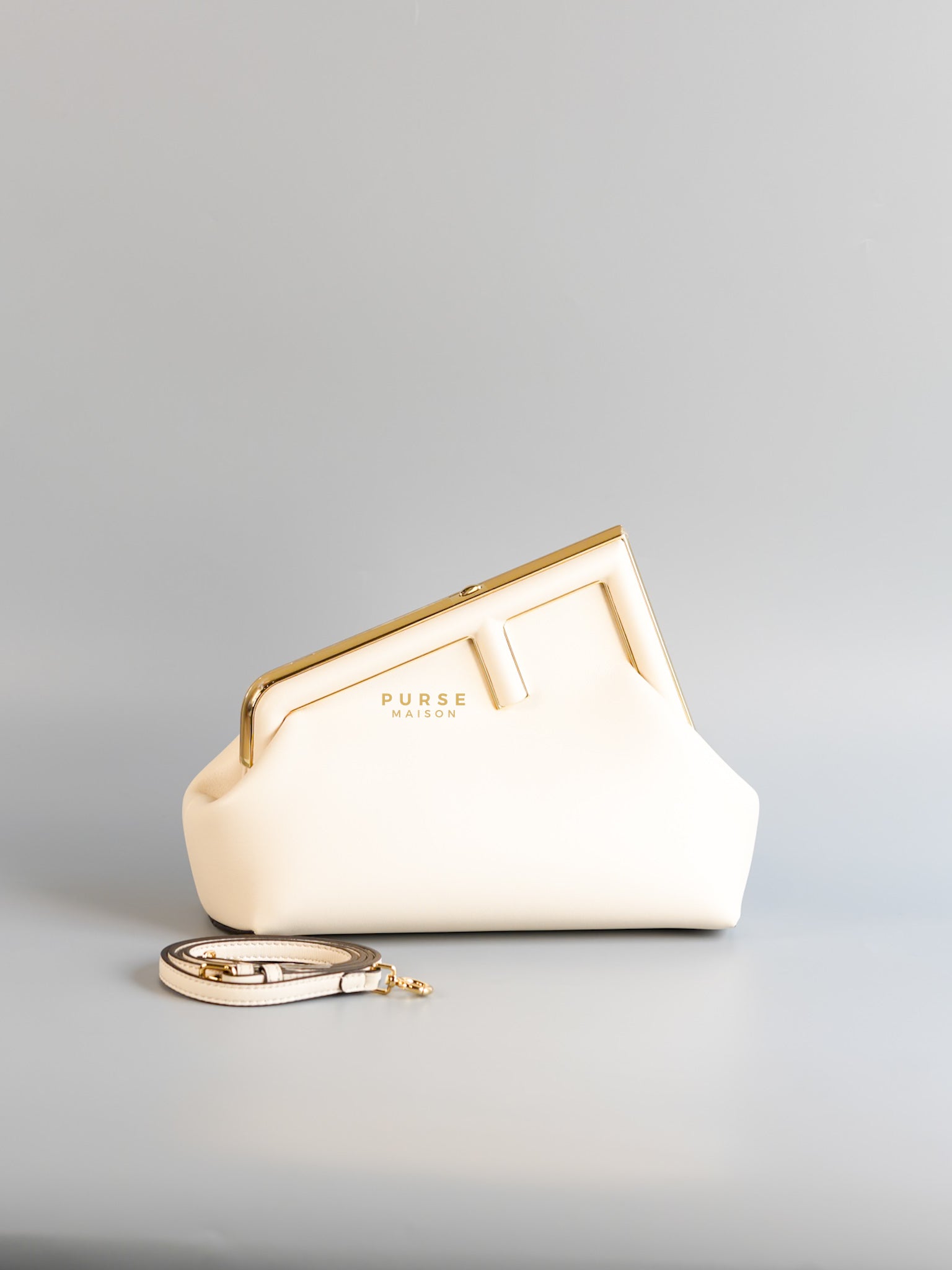 First Napa Leather Bag off-white Small | Purse Maison Luxury Bags Shop
