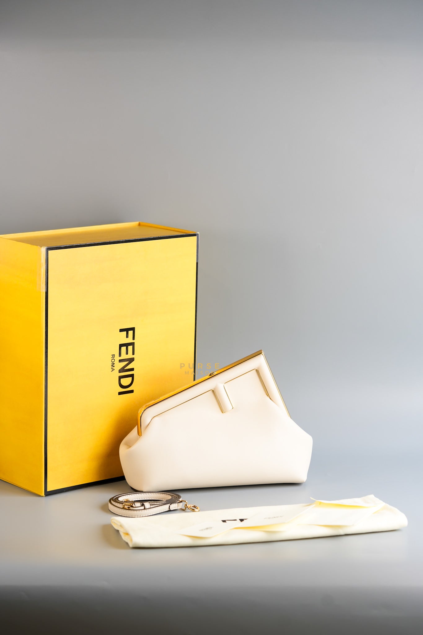 First Napa Leather Bag off-white Small | Purse Maison Luxury Bags Shop