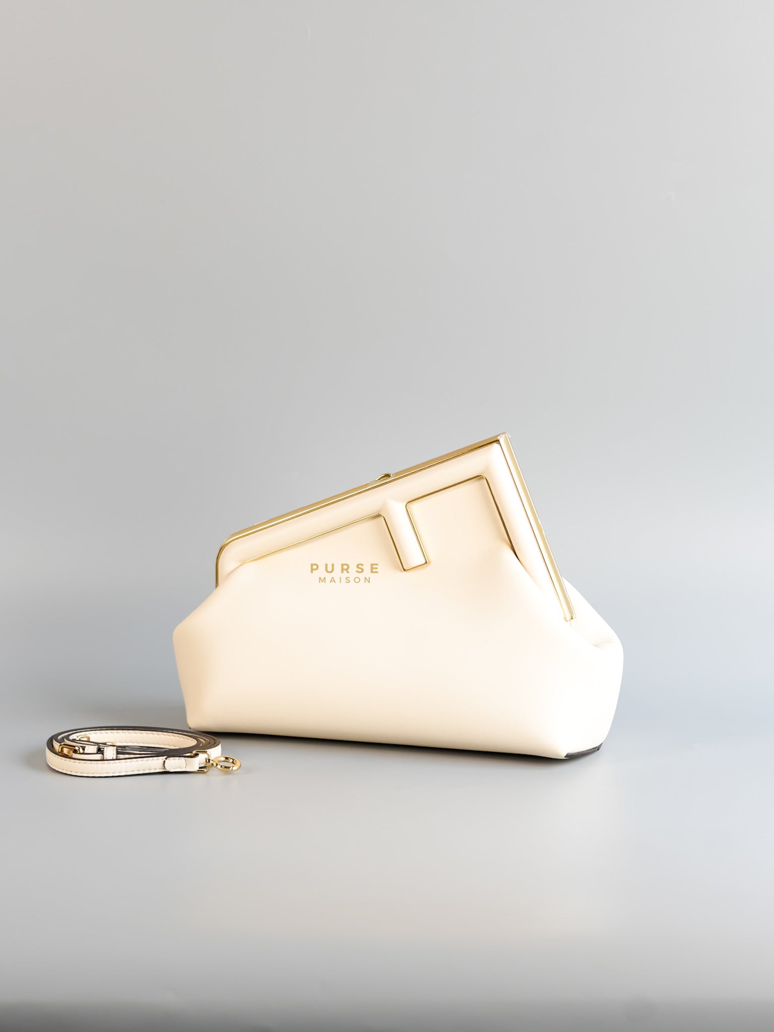 First Napa Leather Bag off-white Small | Purse Maison Luxury Bags Shop