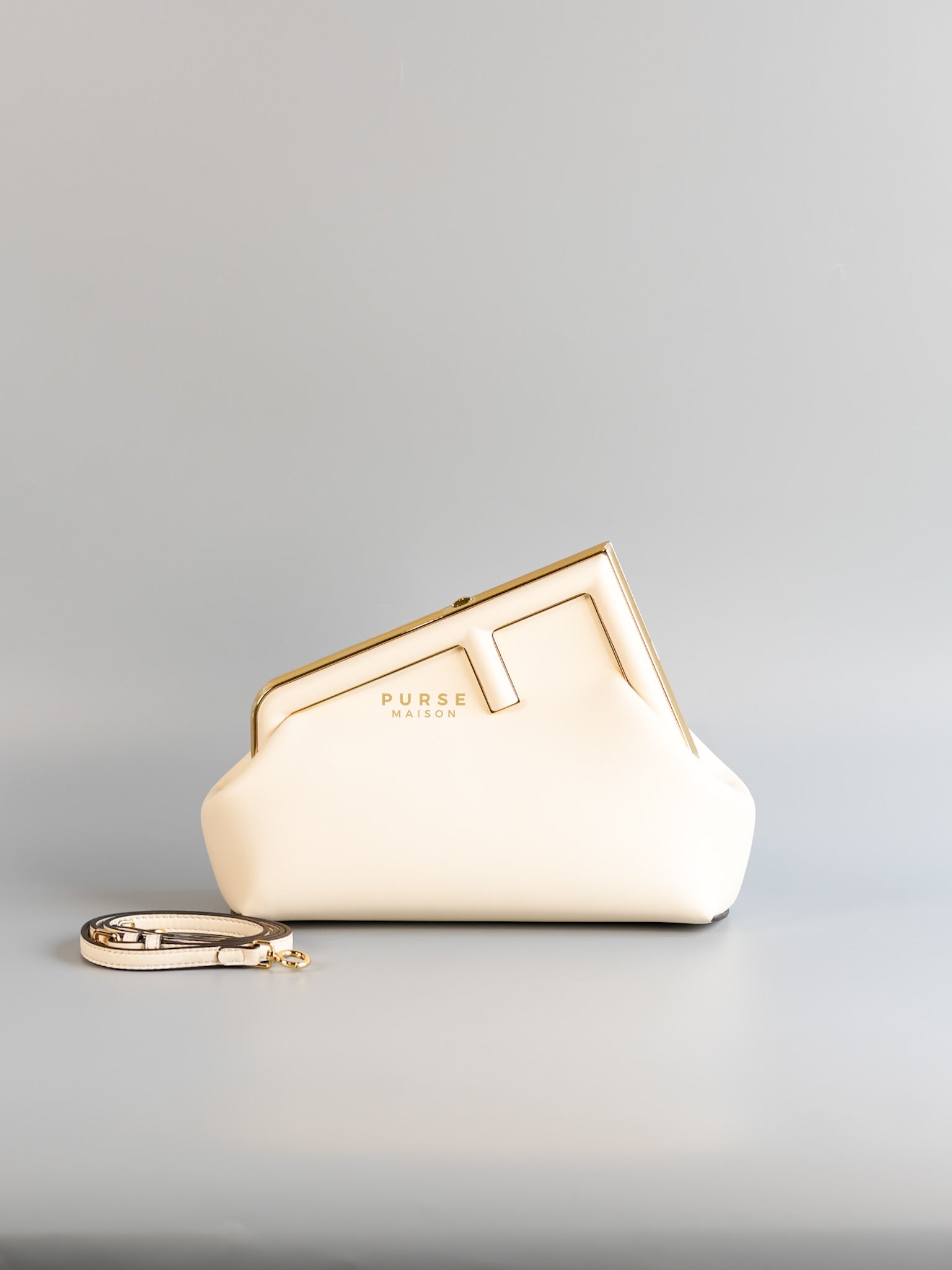 First Napa Leather Bag off-white Small | Purse Maison Luxury Bags Shop