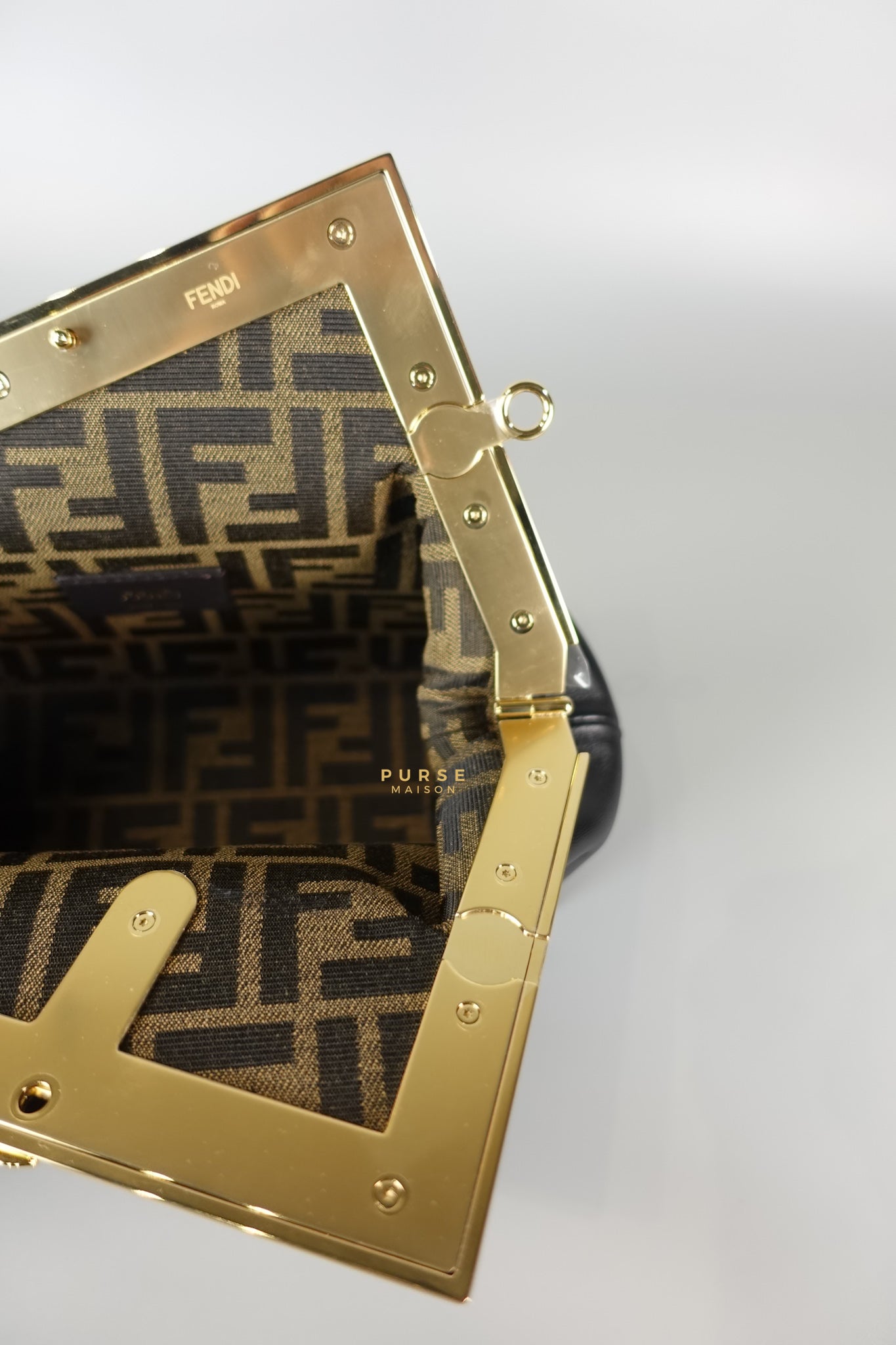First Small in Noir Nappa Bag | Purse Maison Luxury Bags Shop