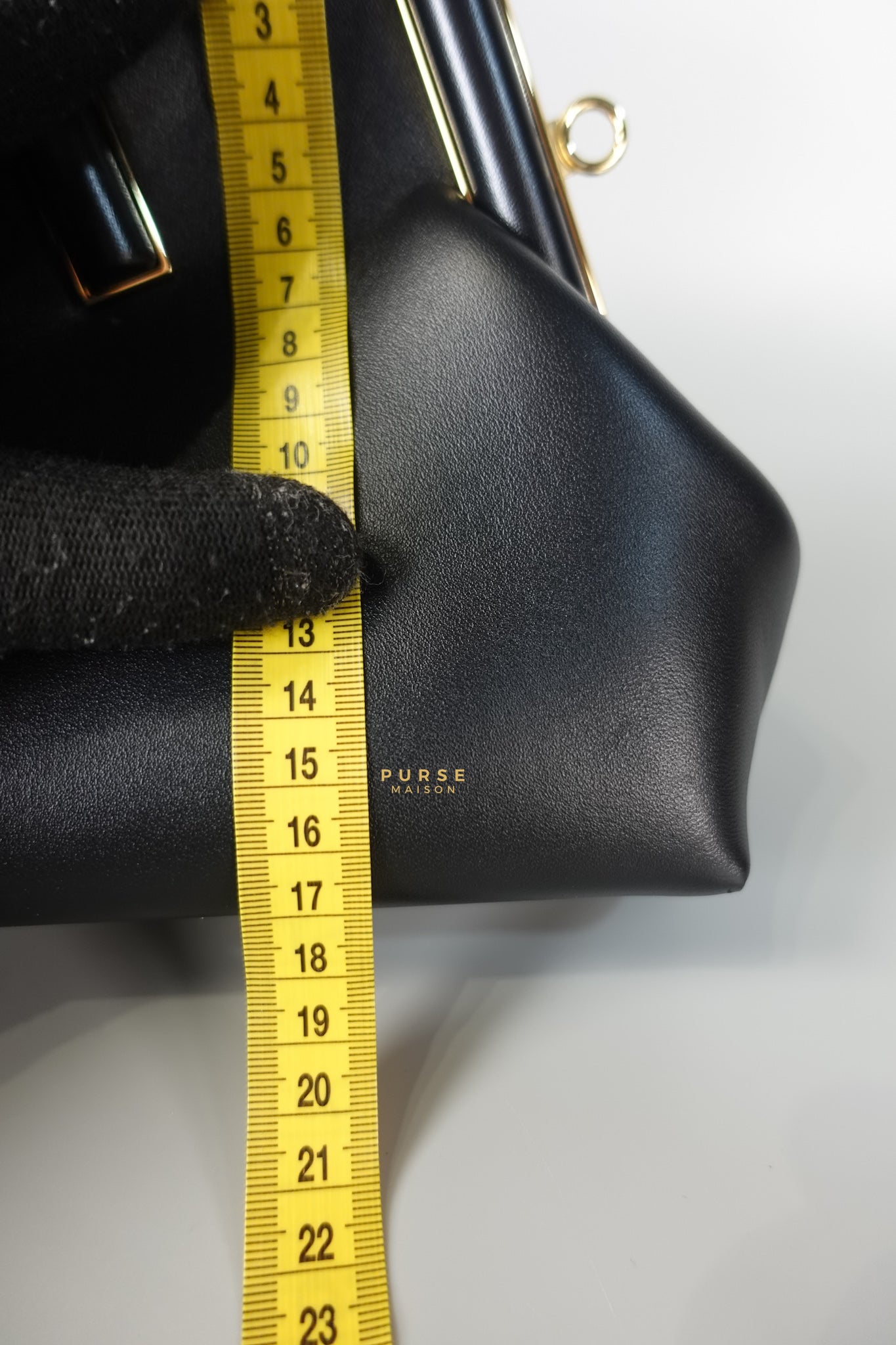 First Small in Noir Nappa Bag | Purse Maison Luxury Bags Shop