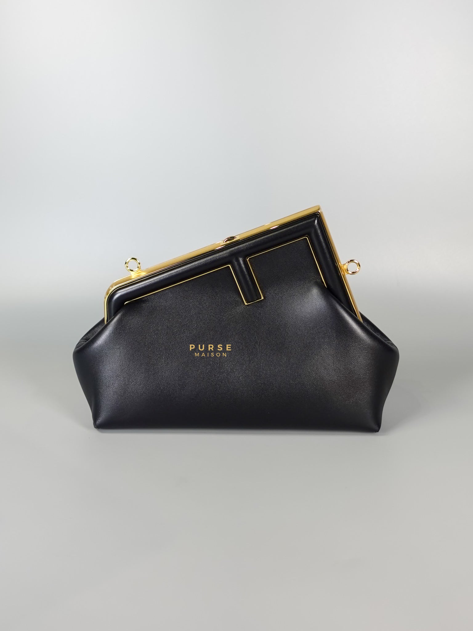 First Small in Noir Nappa Bag | Purse Maison Luxury Bags Shop