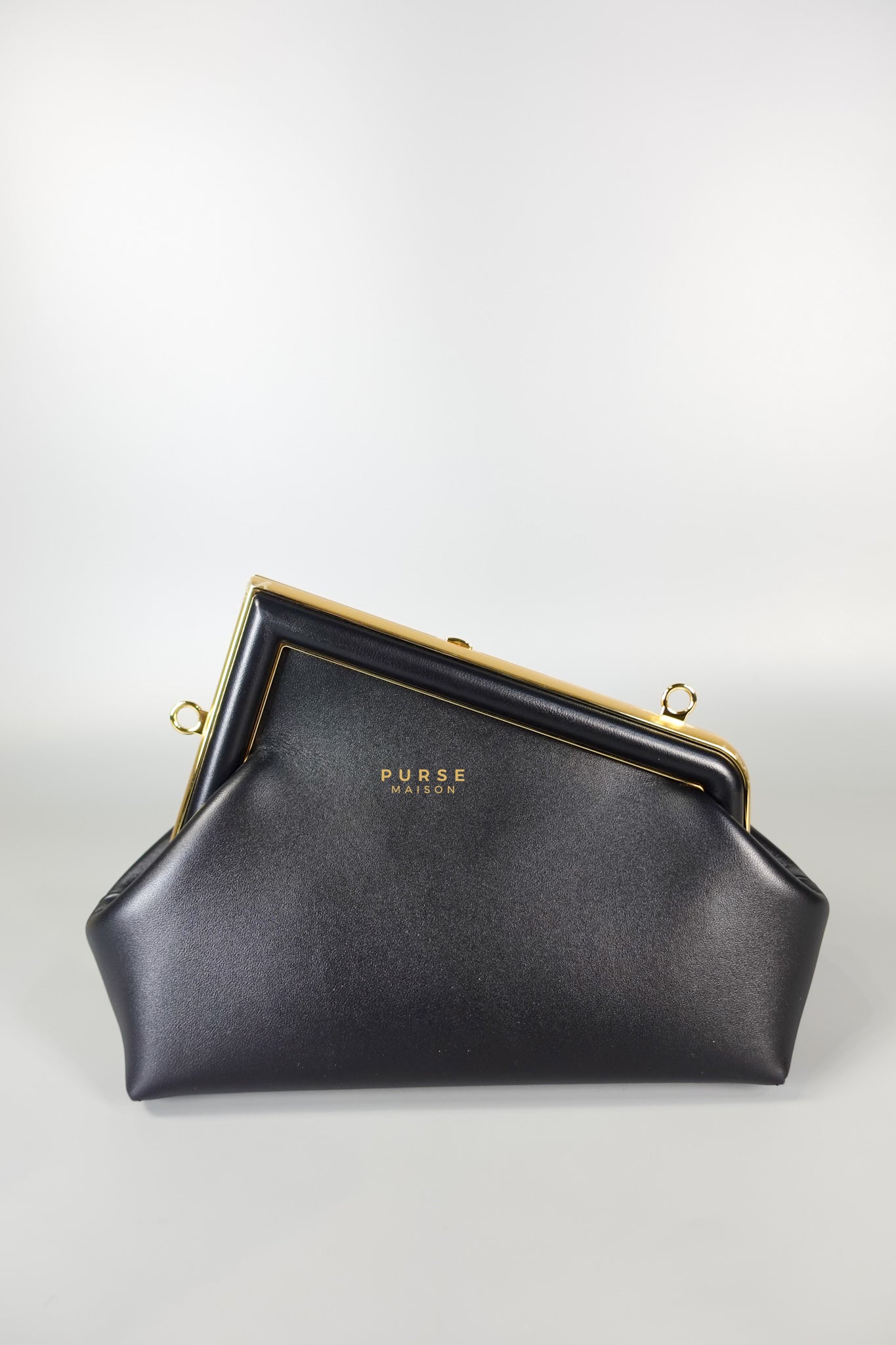 First Small in Noir Nappa Bag | Purse Maison Luxury Bags Shop