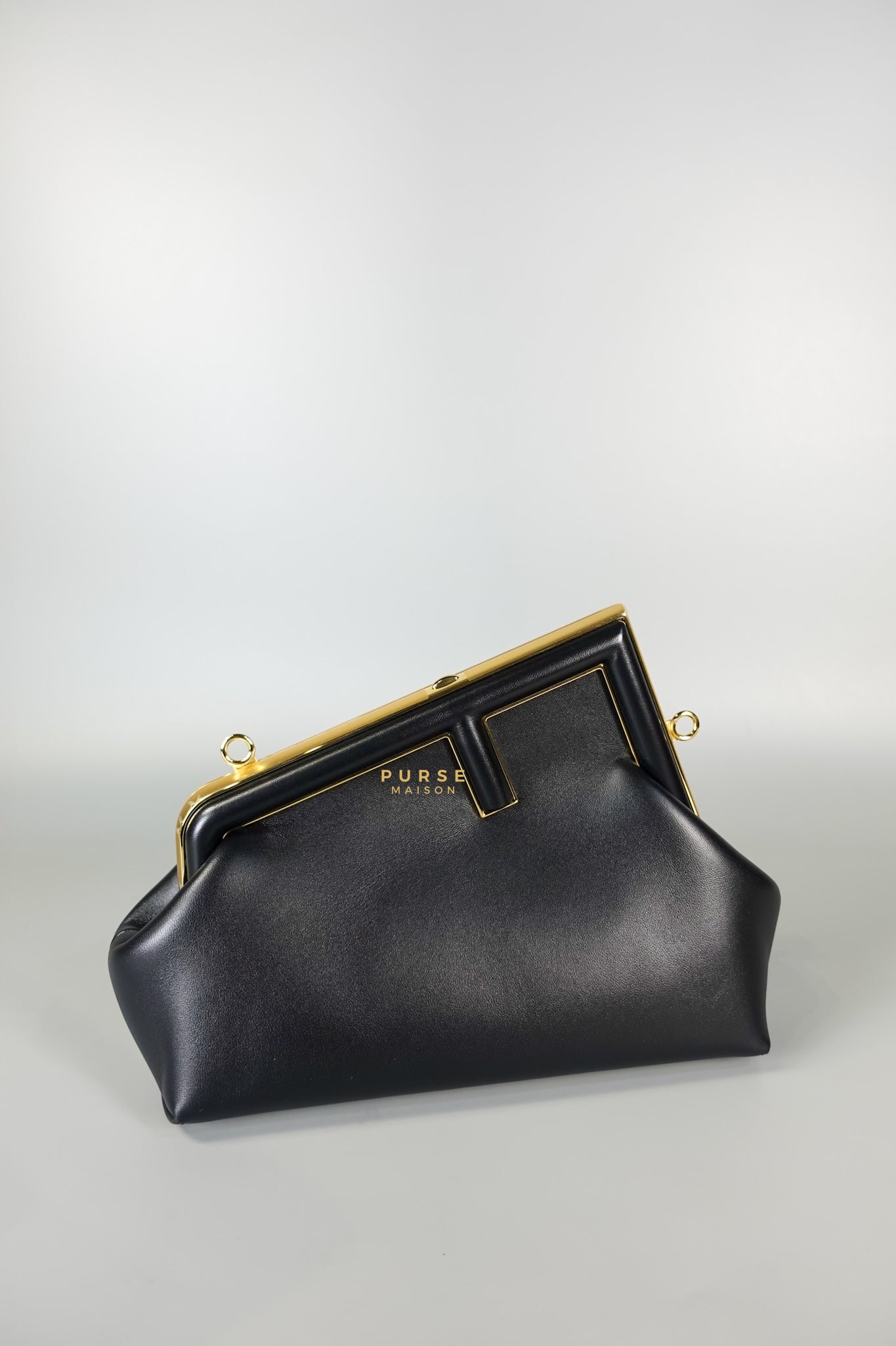 First Small in Noir Nappa Bag | Purse Maison Luxury Bags Shop
