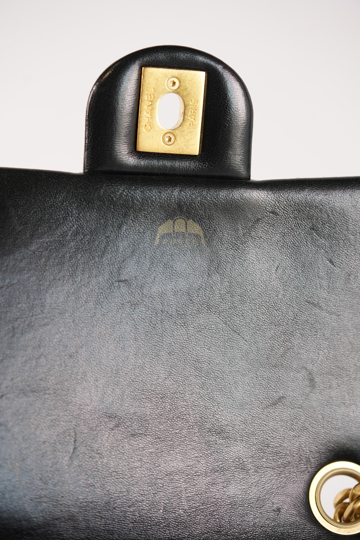 22K Flap Bag Small in Black Lambskin Leather & Gold Hardware Microchip | Purse Maison Luxury Bags Shop