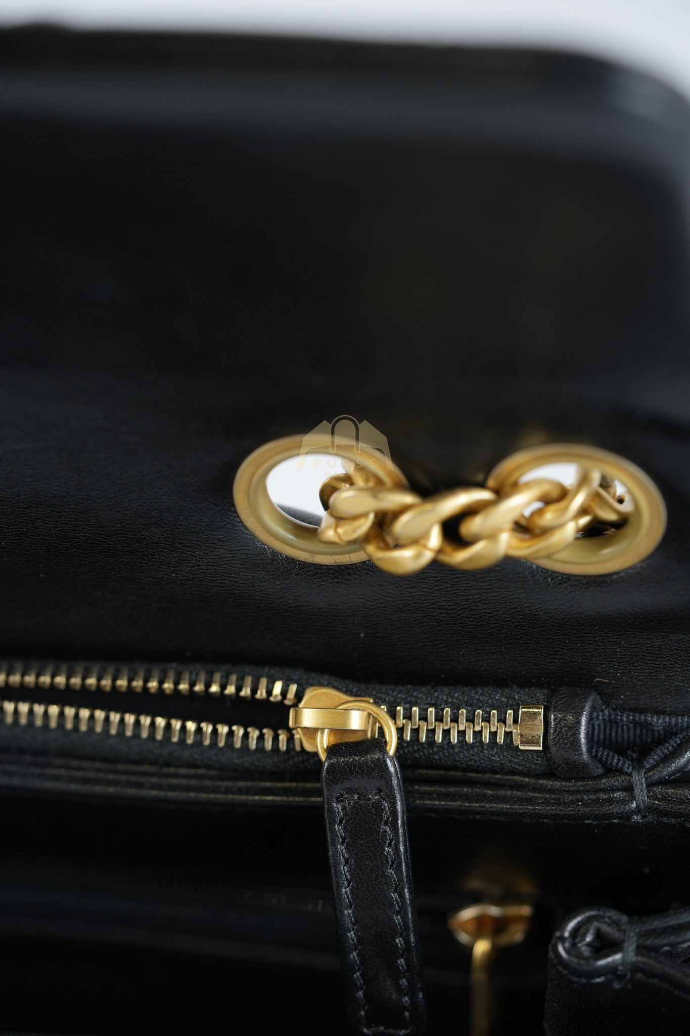 22K Flap Bag Small in Black Lambskin Leather & Gold Hardware Microchip | Purse Maison Luxury Bags Shop