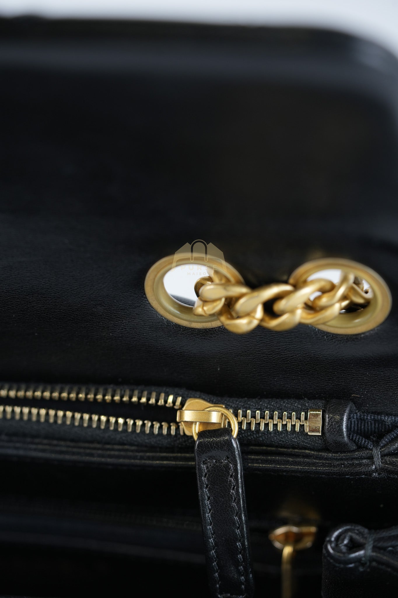 22K Flap Bag Small in Black Lambskin Leather & Gold Hardware Microchip | Purse Maison Luxury Bags Shop