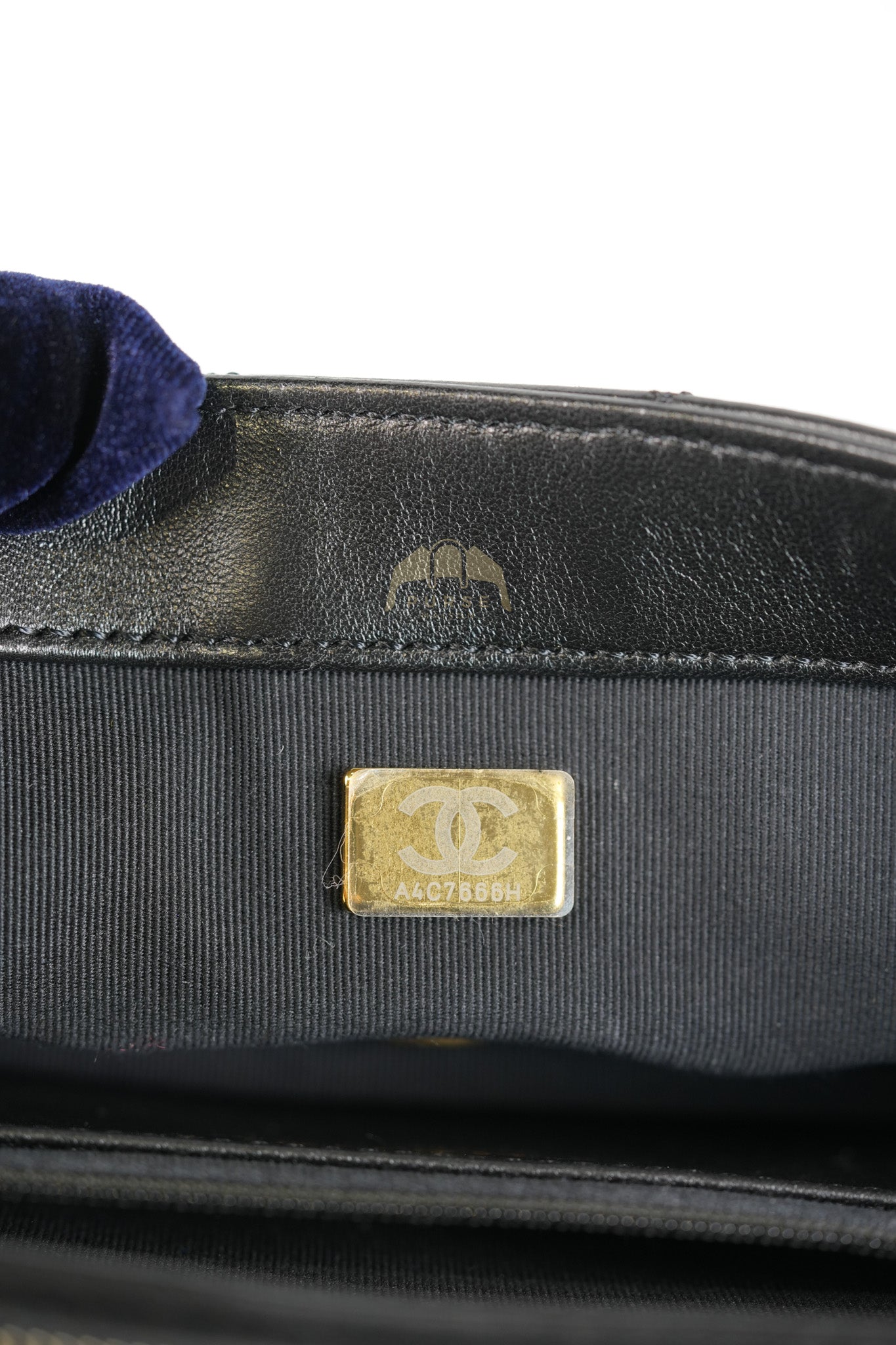 22K Flap Bag Small in Black Lambskin Leather & Gold Hardware Microchip | Purse Maison Luxury Bags Shop