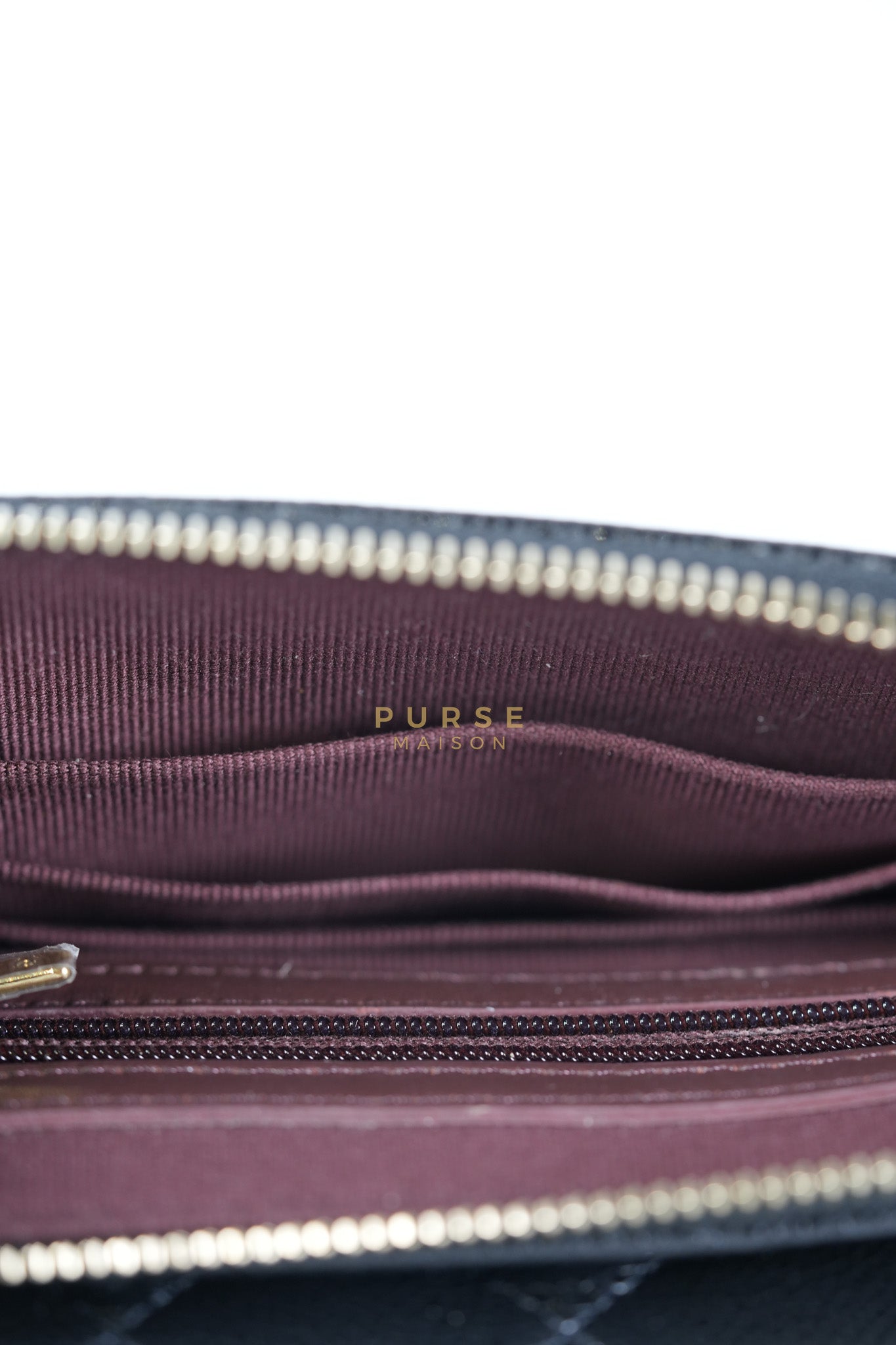 Flap Phone Holder in Black Caviar Leather Light Gold Hardware (Microchip) | Purse Maison Luxury Bags Shop