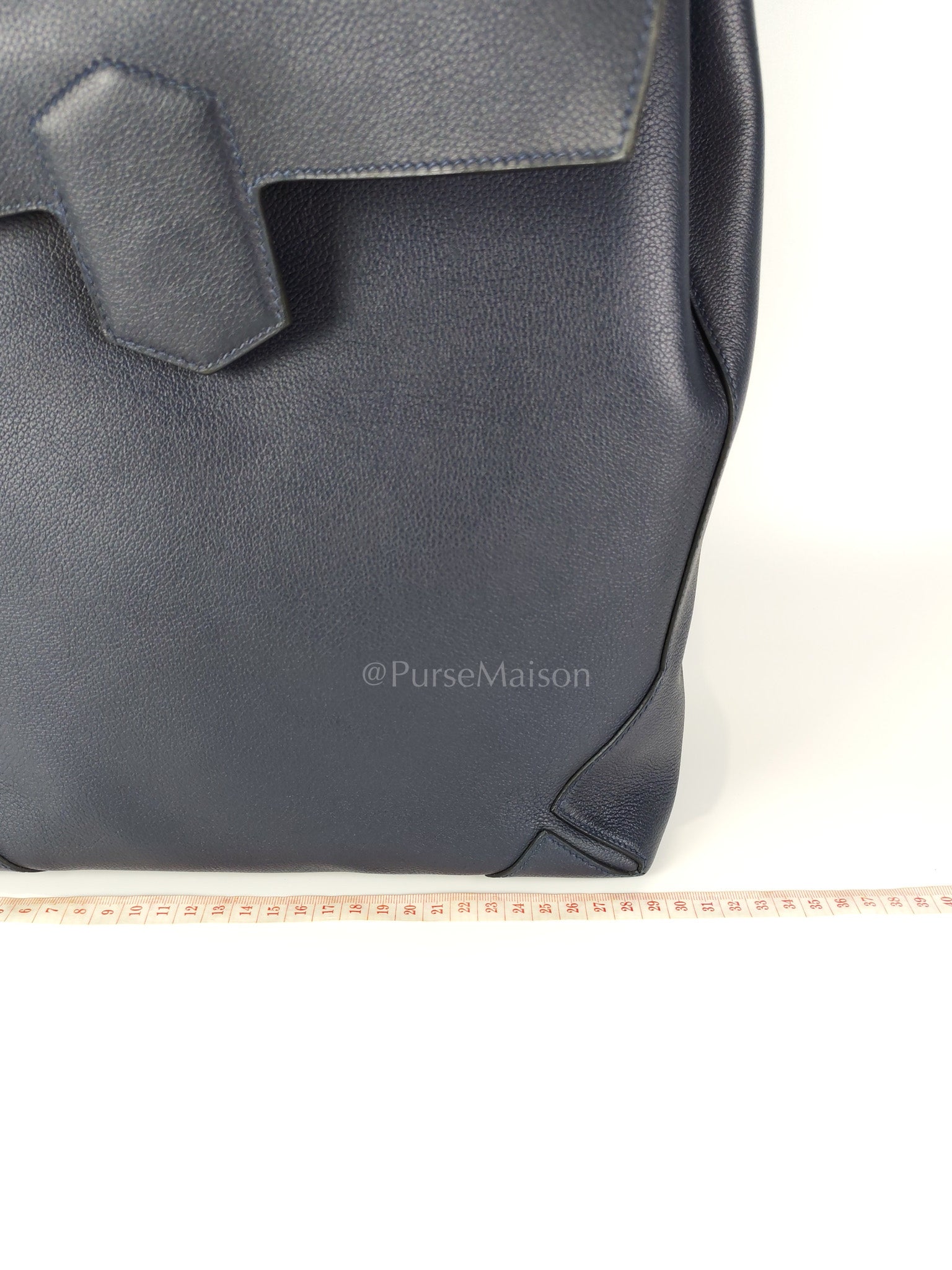 Flash Backpack Blue Nuit in Evercolor Leather and Palladium Hardware Stamp D (2019) | Purse Maison Luxury Bags Shop