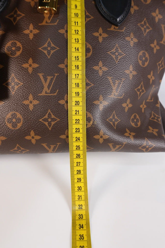 Flower Zip Tote MM Monogram Canvas and Black Leather Trim (Date Code: MI2119) | Purse Maison Luxury Bags Shop