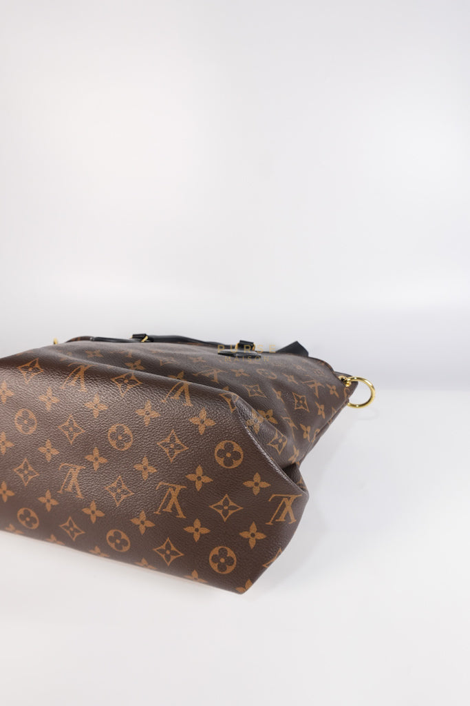 Flower Zip Tote MM Monogram Canvas and Black Leather Trim (Date Code: MI2119) | Purse Maison Luxury Bags Shop